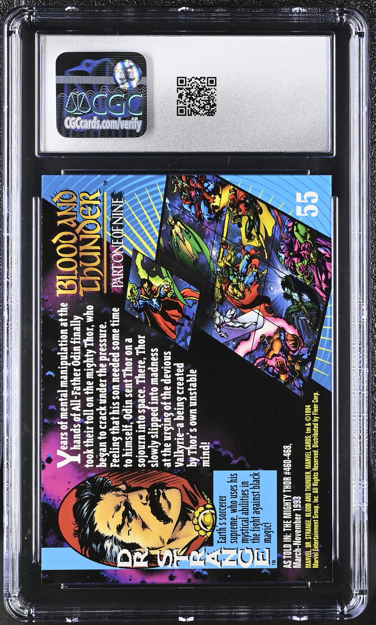 1994 Fleer Marvel Universe Series V Dr. Strange #55 CGC 9.5