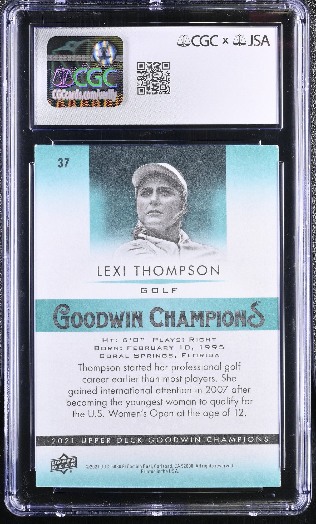 2021 Upper Deck Goodwin Champions #37 Auto Autograph CGC 7