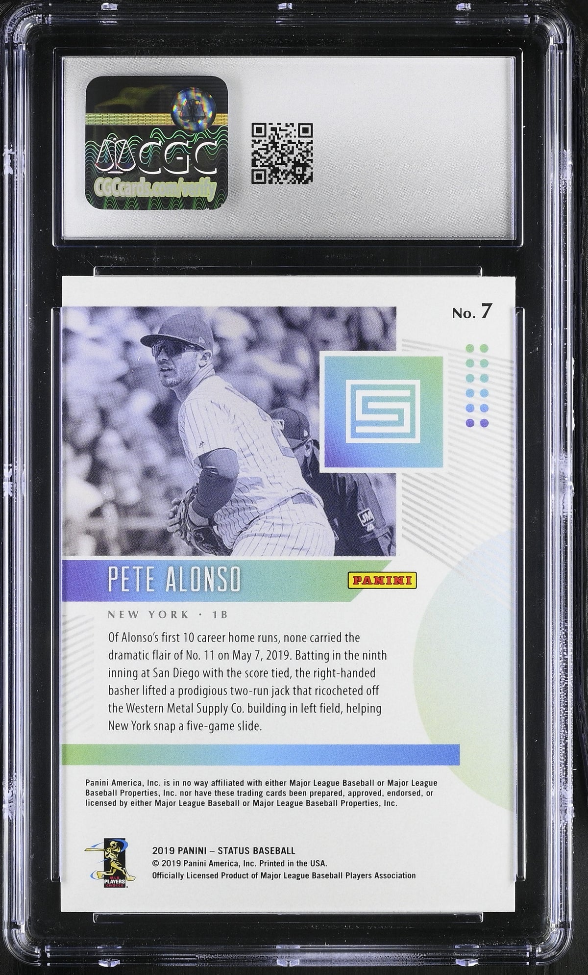 2019 Panini Chronicles Pete Alonso #7 Status CGC 10