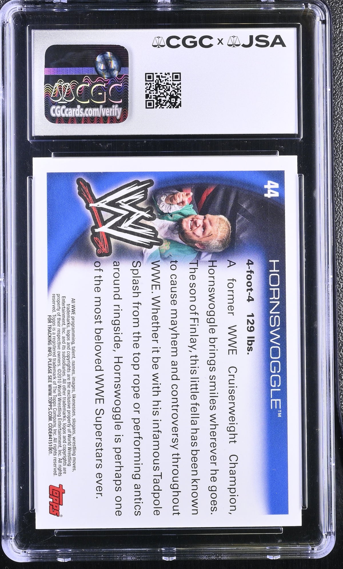 2010 Topps Hornswoggle Auto Autograph #44 CGC 10