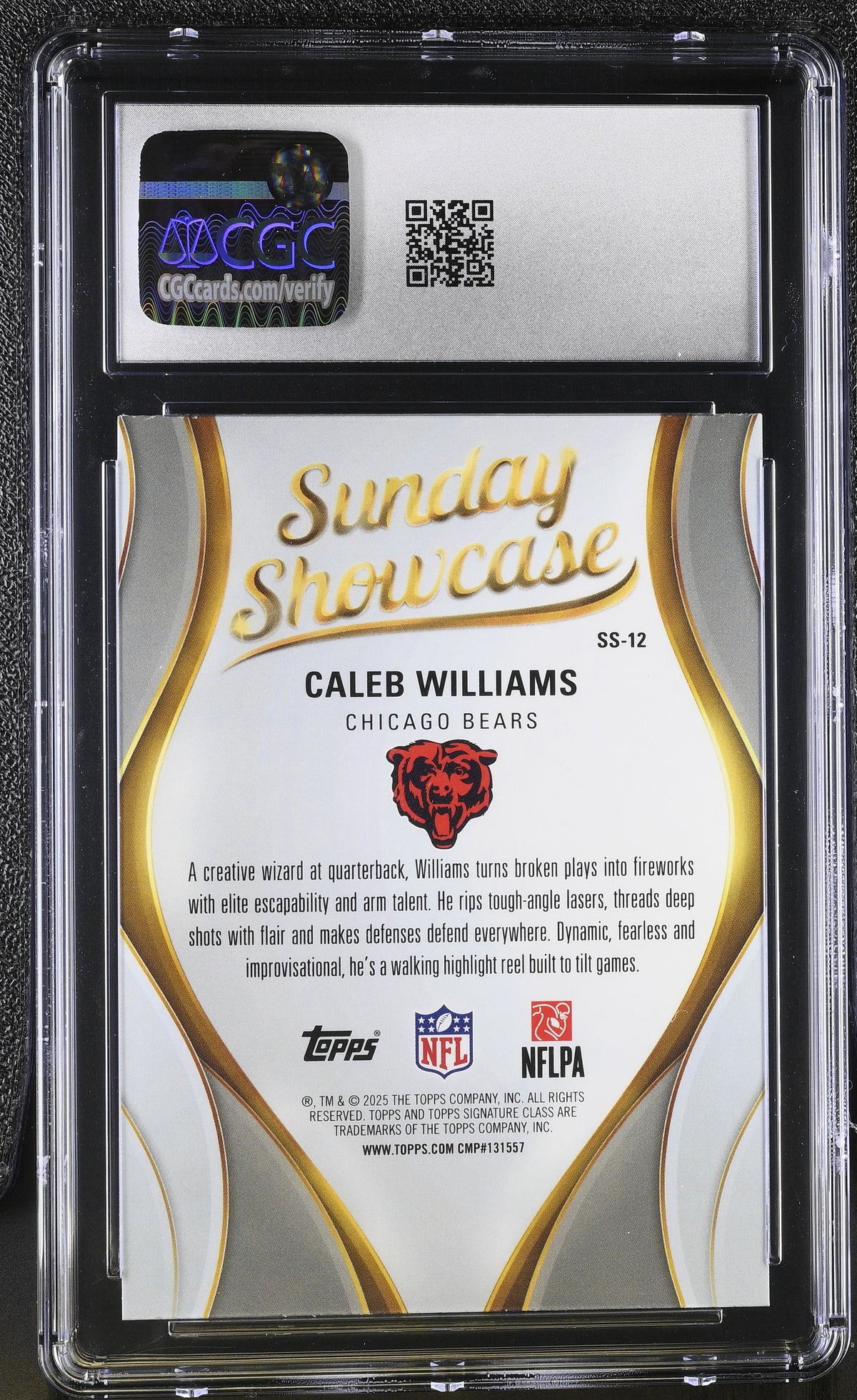 2025 Topps Signature Class Caleb Williams Rookie Sunday Showcase #SS-12 CGC 9