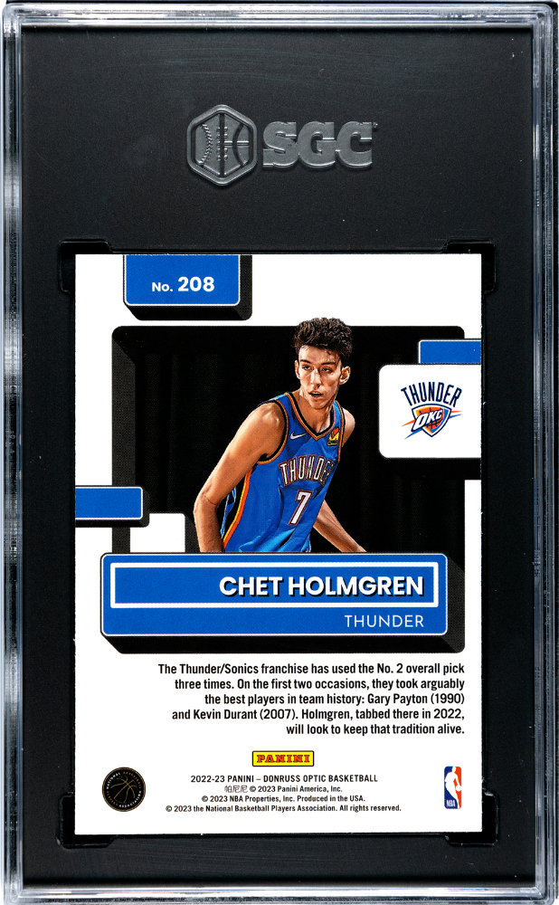 2022 Donruss Optic Chet Holmgren #208 SGC 9.5