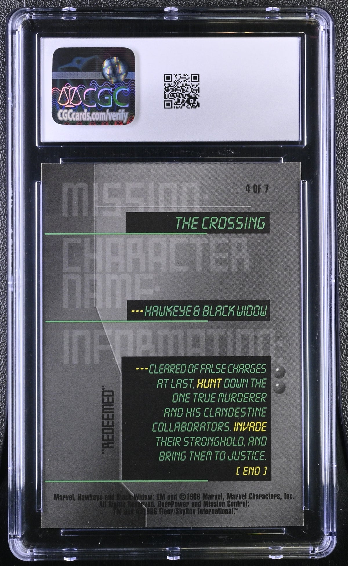 1996 Overpower Mission Control Expansion Redeemed The Crossing CGC 9.5 #4 of 7
