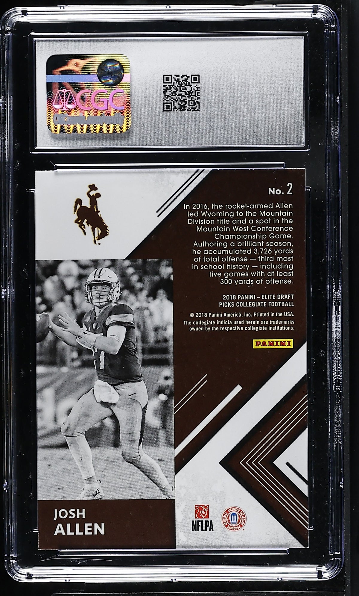 2018 Panini Elite Draft Picks Josh Allen Chain Reaction #2 CGC 9.5 Cowboys