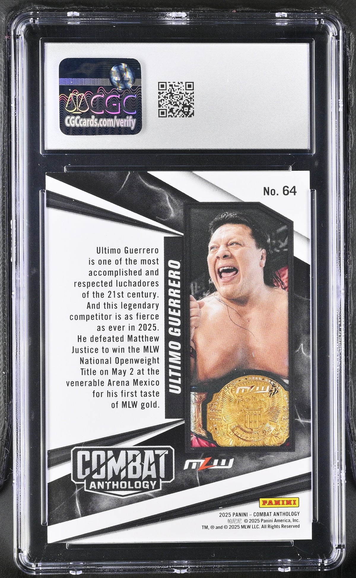 2025 Panini Combat Anthology 08/10 #64 Gold CGC 10