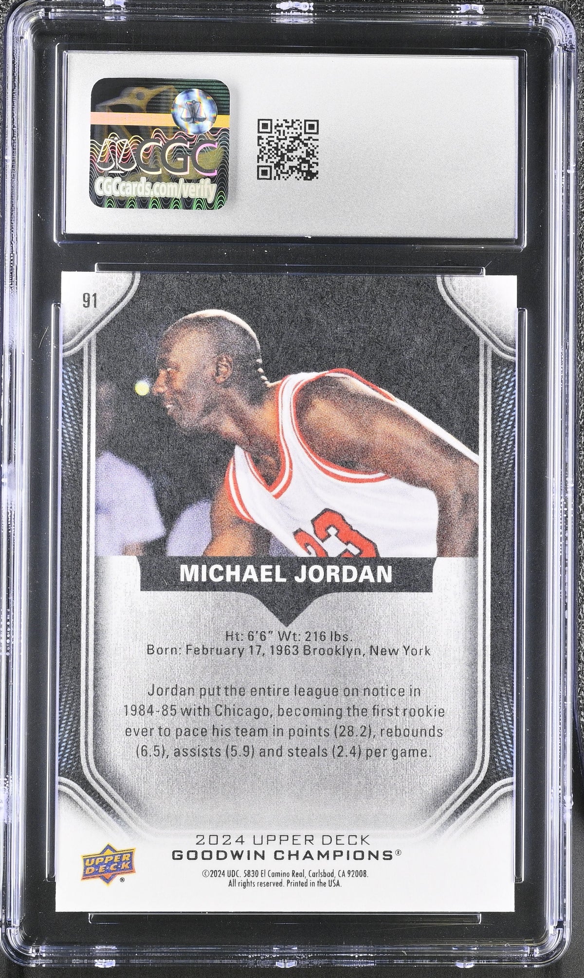 2024 Upper Deck Goodwin Champions Michael Jordan #91 CGC 10 Chicago Bulls