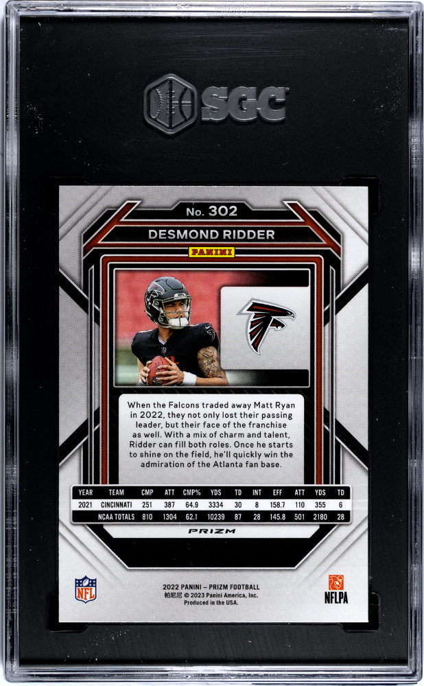 2022 Panini Prizm Desmond Ridder Green #302 SGC 10