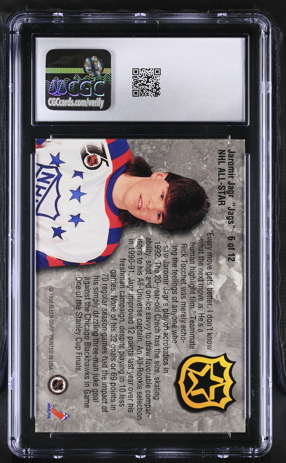 1992-93 Fleer Ultra Jaromir Jagr All-Stars #6 CGC 10