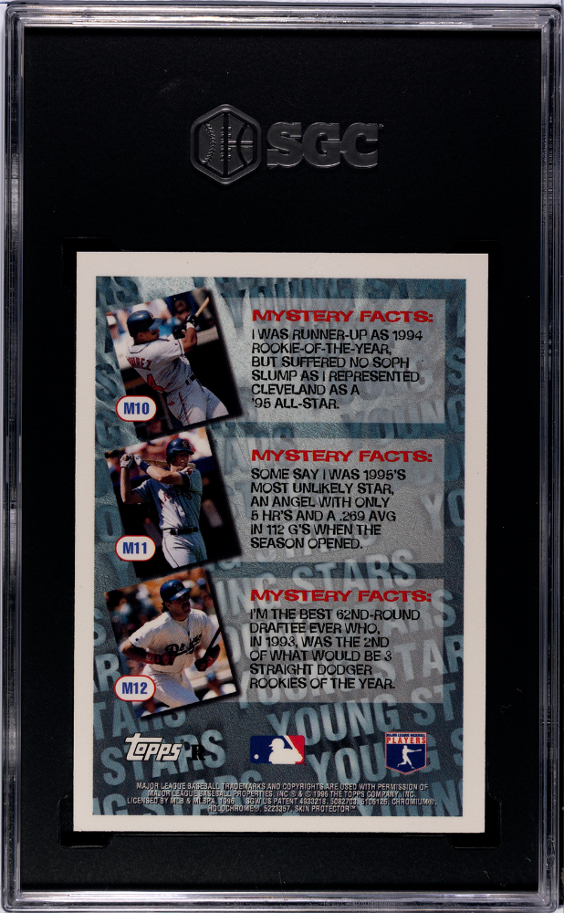1996 Topps Mike Piazza Mystery Finest Refractor #M12 SGC 6