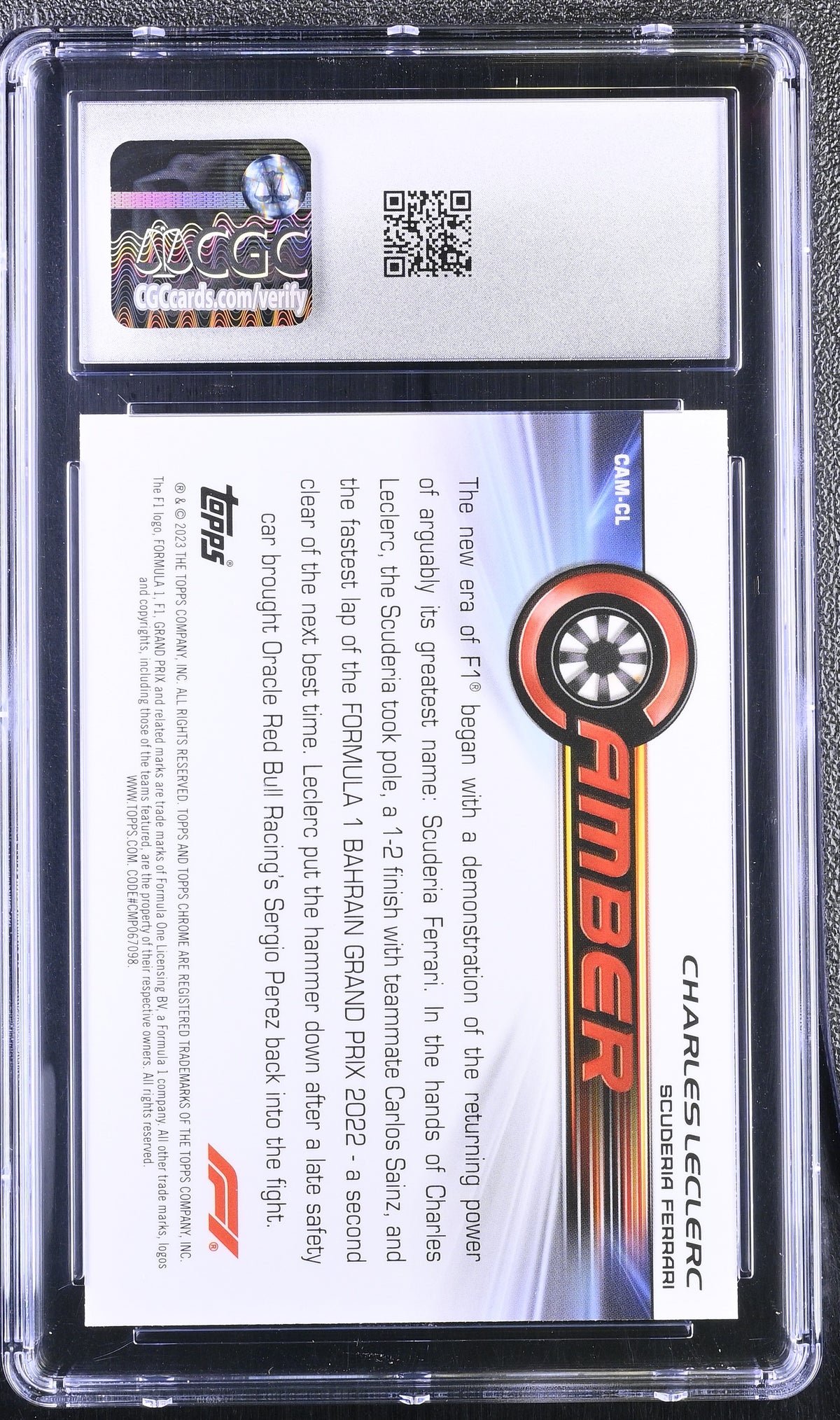 2023 Topps Chrome Formula 1 Charles Leclerc Camber #CAM-CL CGC 9.5