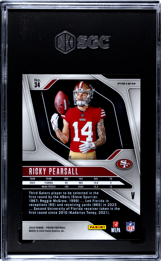 2024 Panini Prizm Ricky Pearsall Variation #34 SGC 8