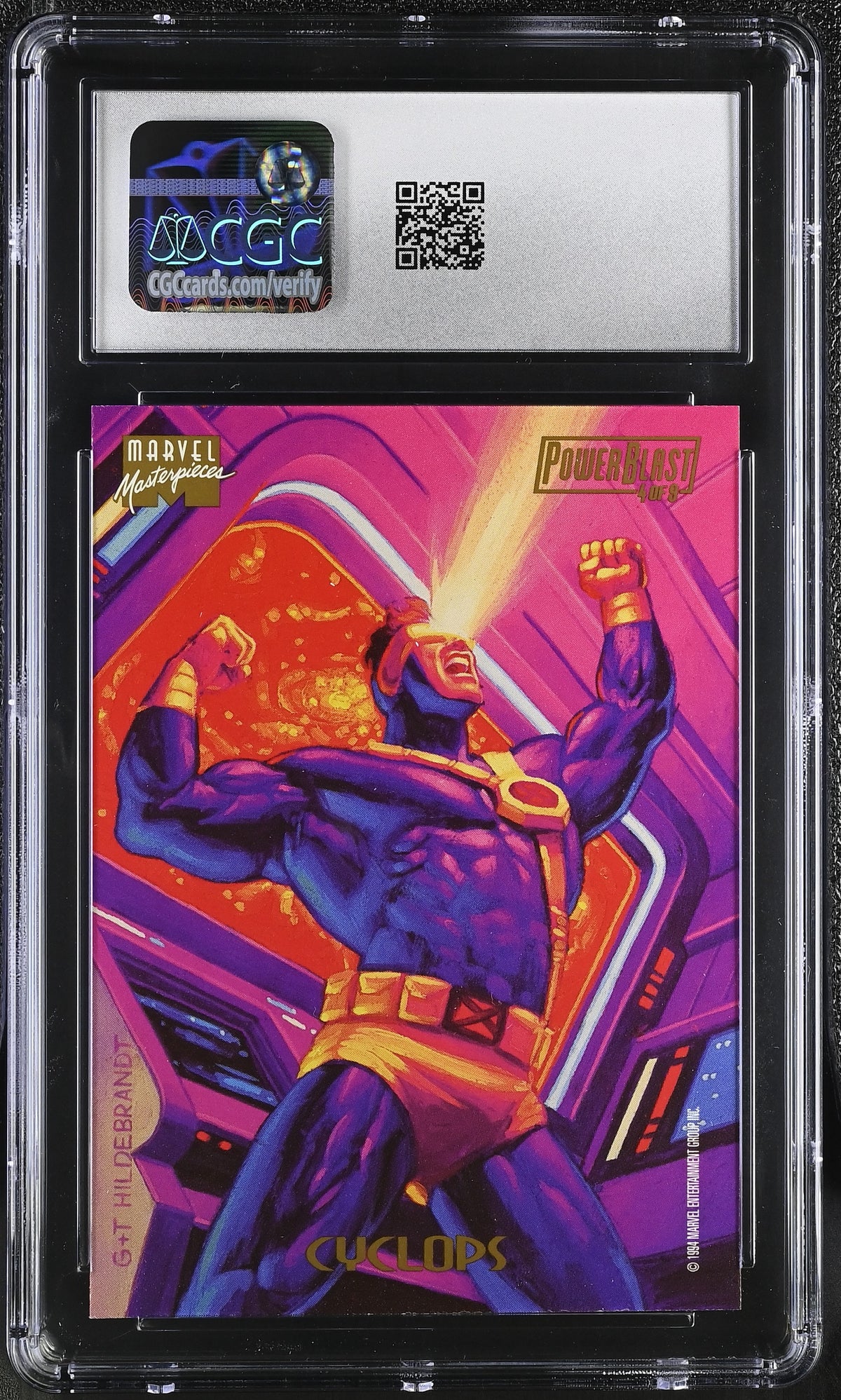 1994 Fleer Marvel Masterpieces Cyclops #4 of 9 Power Blast CGC 9.5