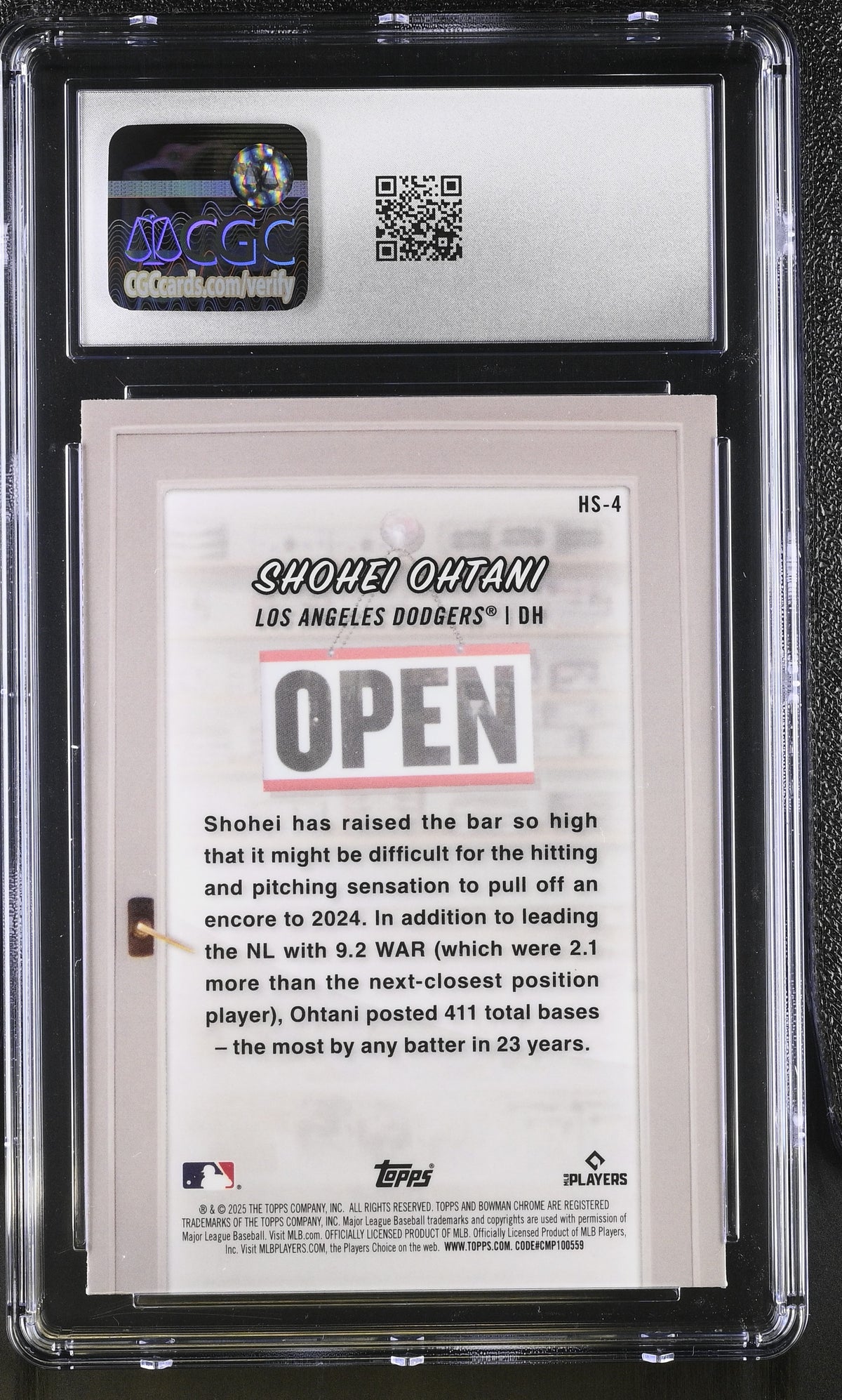 2025 Bowman Shohei Ohtani Hobby Stars #HS-4 CGC 9 Los Angeles Dodgers