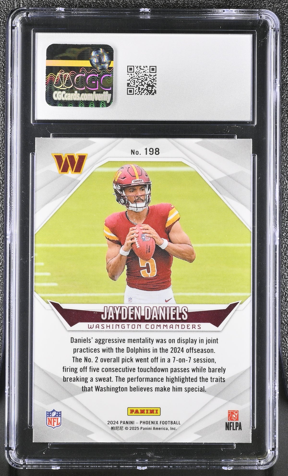 2024 Panini Phoenix Jayden Daniels Pandora Rookie #198 CGC 9 Commanders