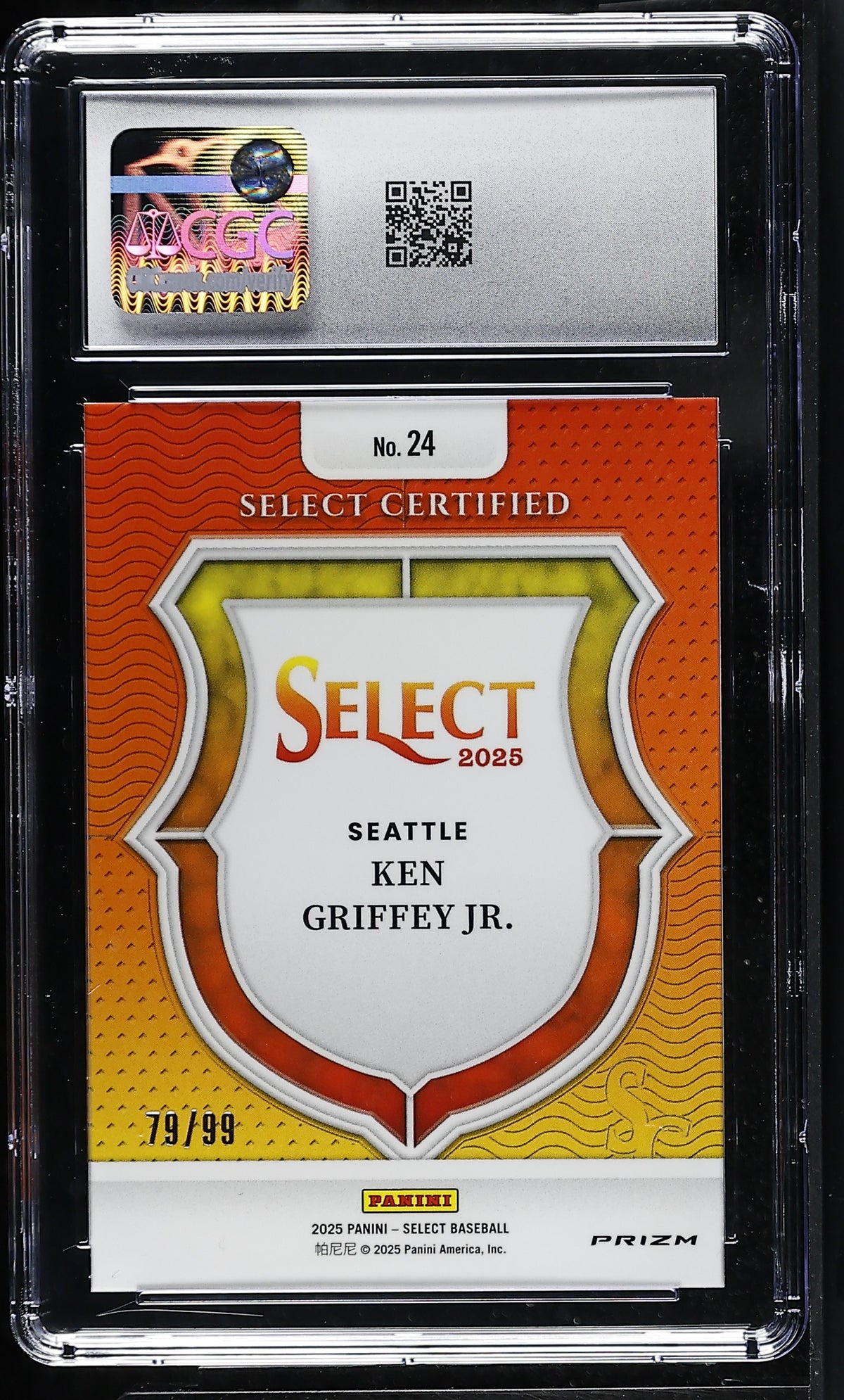 2025 Donruss Ken Griffey Jr. Red /99 Optic #24 CGC 10 Seattle Mariners