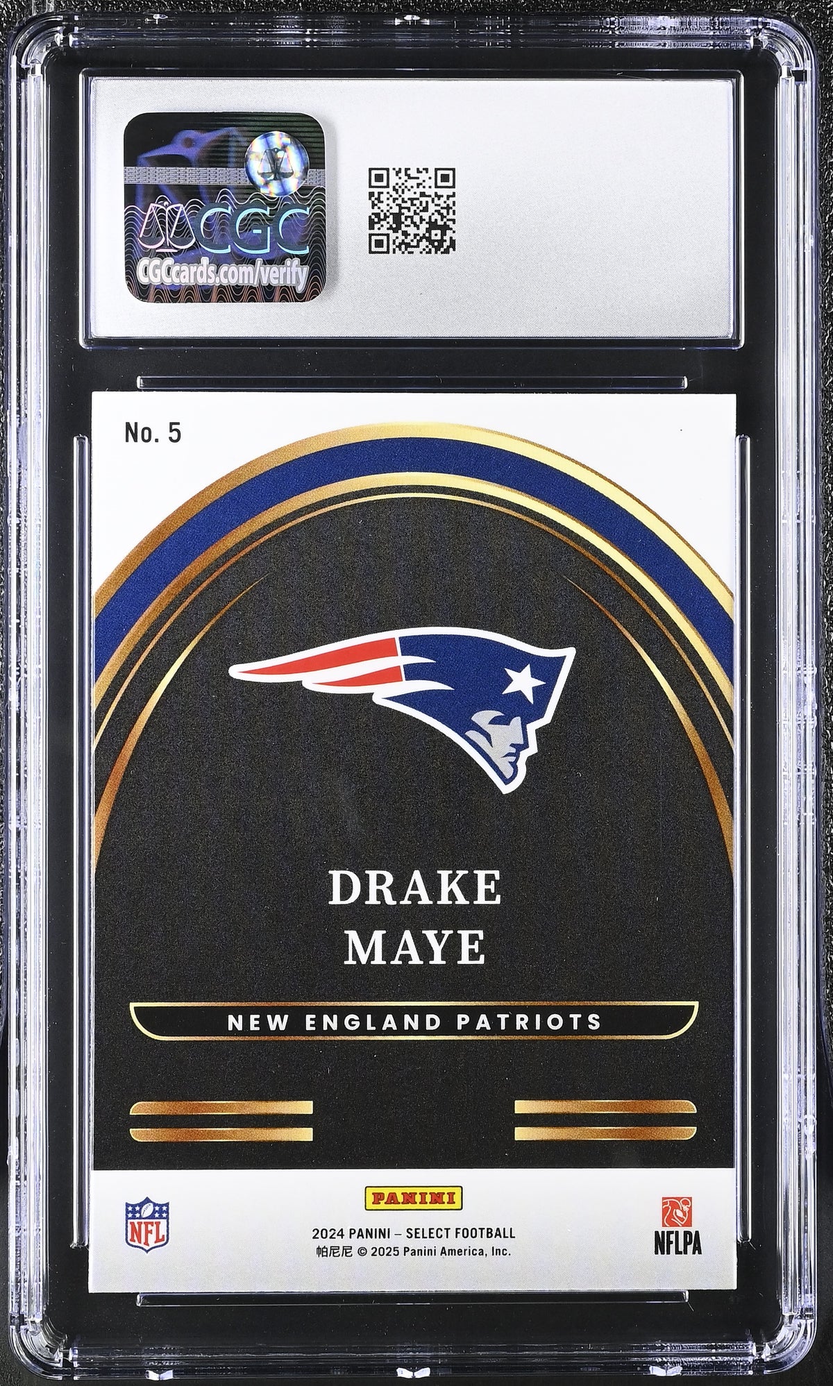 2024 Panini Select Drake Maye Future #5 CGC 9