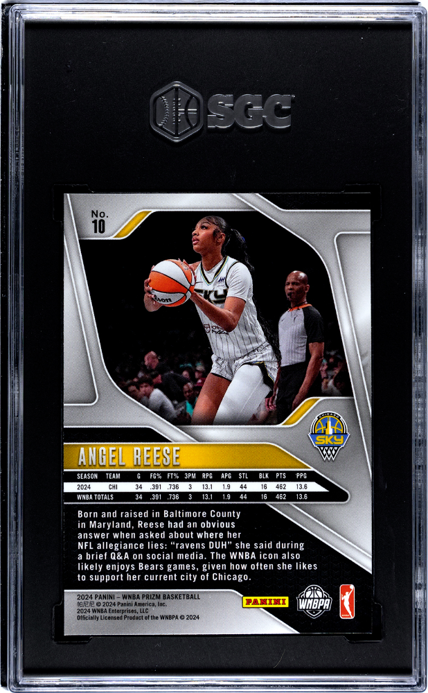2024 Panini Prizm Wnba Angel Reese #10 SGC 8.5