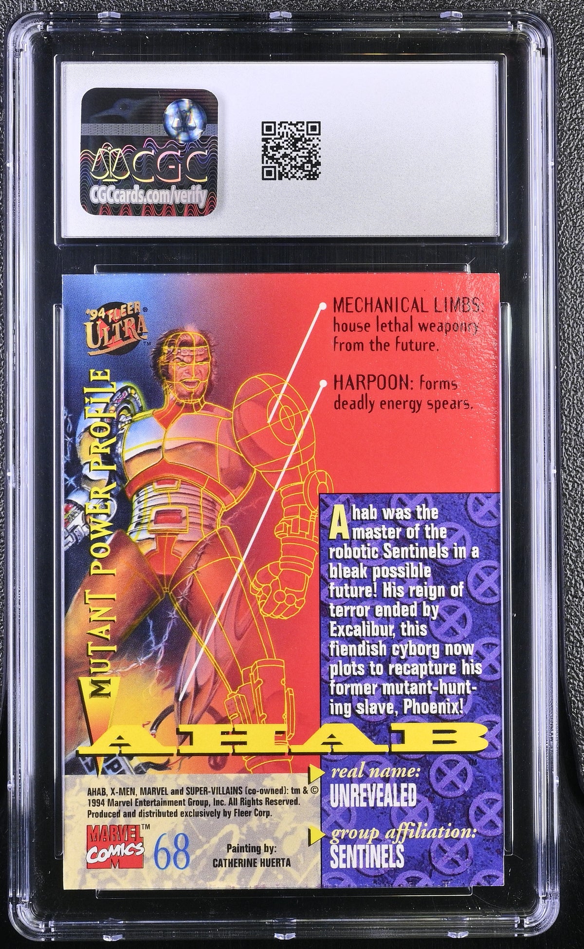 1994 Fleer Ultra X-Men Ahab #68 CGC 10