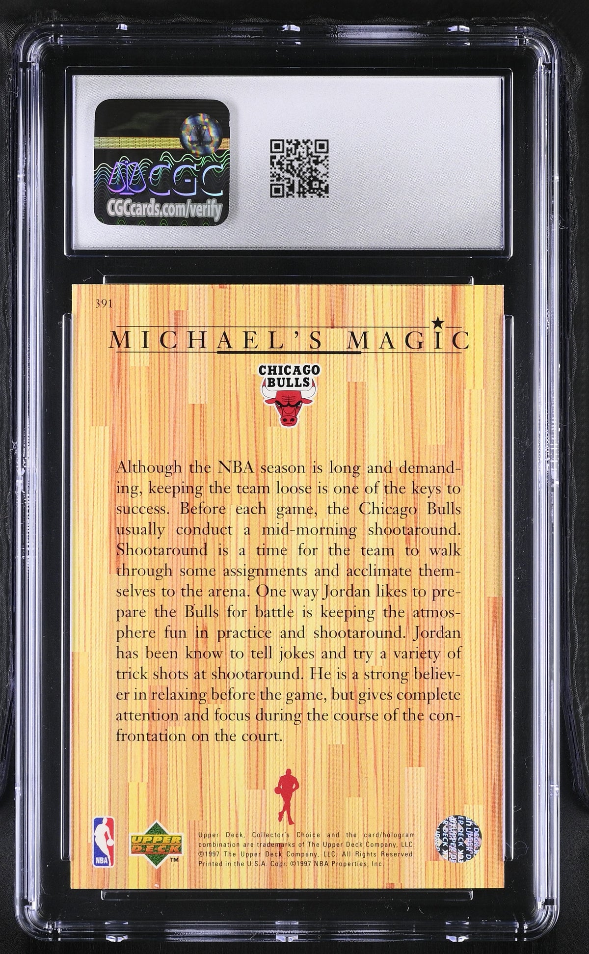 1997-98 Collector's Choice Michael Jordan #391 CGC 9 Chicago Bulls