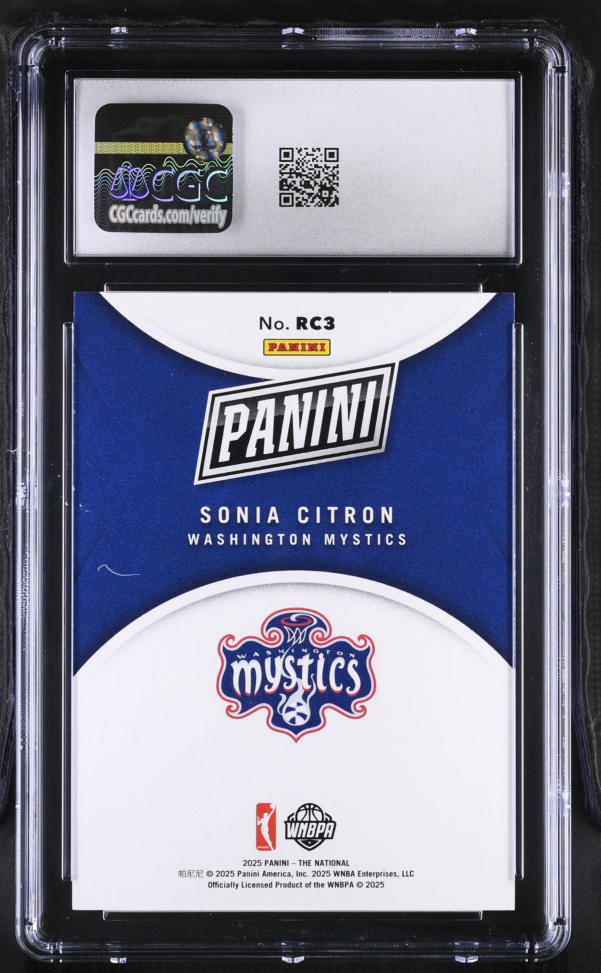 2025 Panini National Sonia Citron Lightning Spokes /25 Rookie #RC3 CGC 9.5