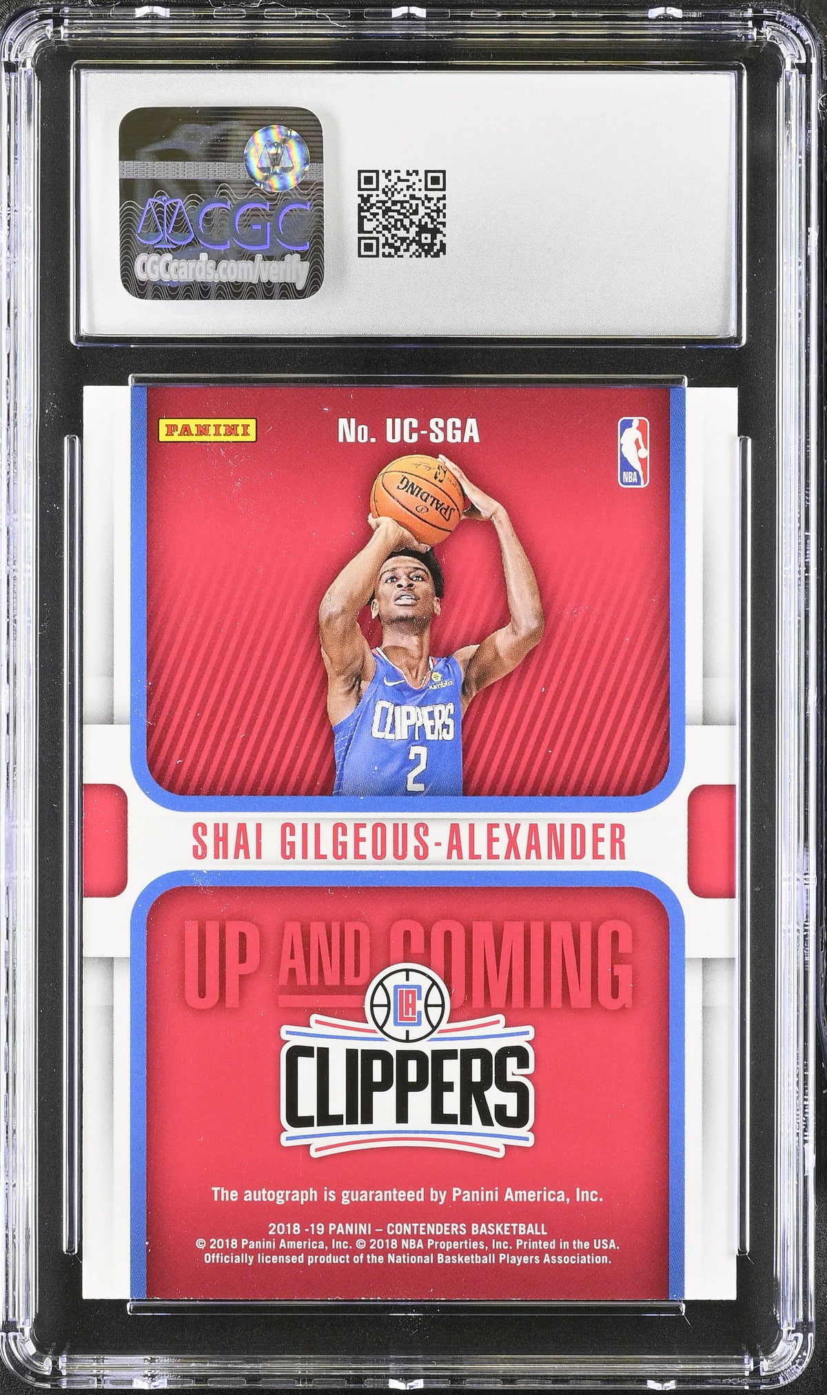 2018-19 Contenders Shai Gilgeous-Alexander /199 Rookie Up & Coming Auto CGC 8.5