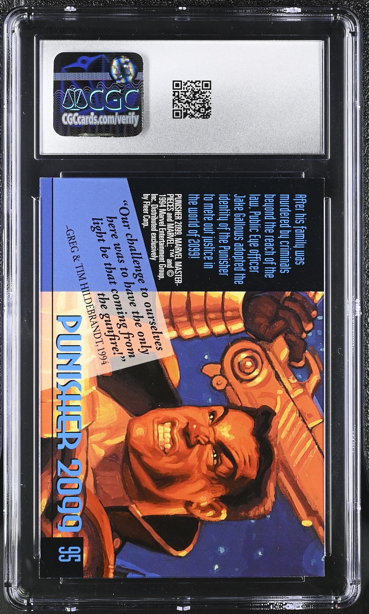 1994 Fleer Marvel Masterpieces Punisher 2099 #95 CGC 9.5