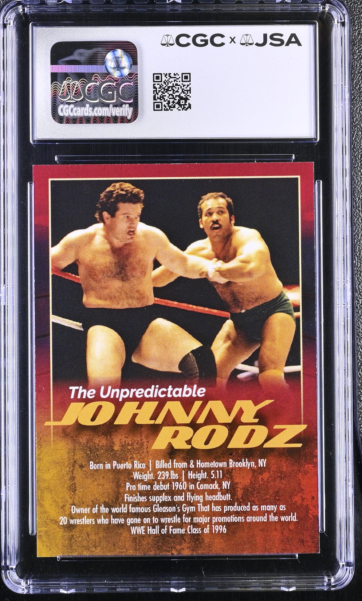 Custom Card Signature Card Johnny Rodz Auto Autograph  CGC Authentic JSA