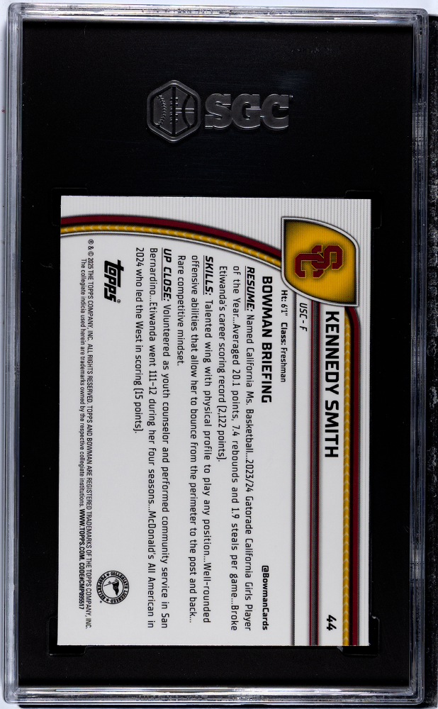 2024 Bowman U Chrome Kennedy Smith Xfractor #44 SGC 10