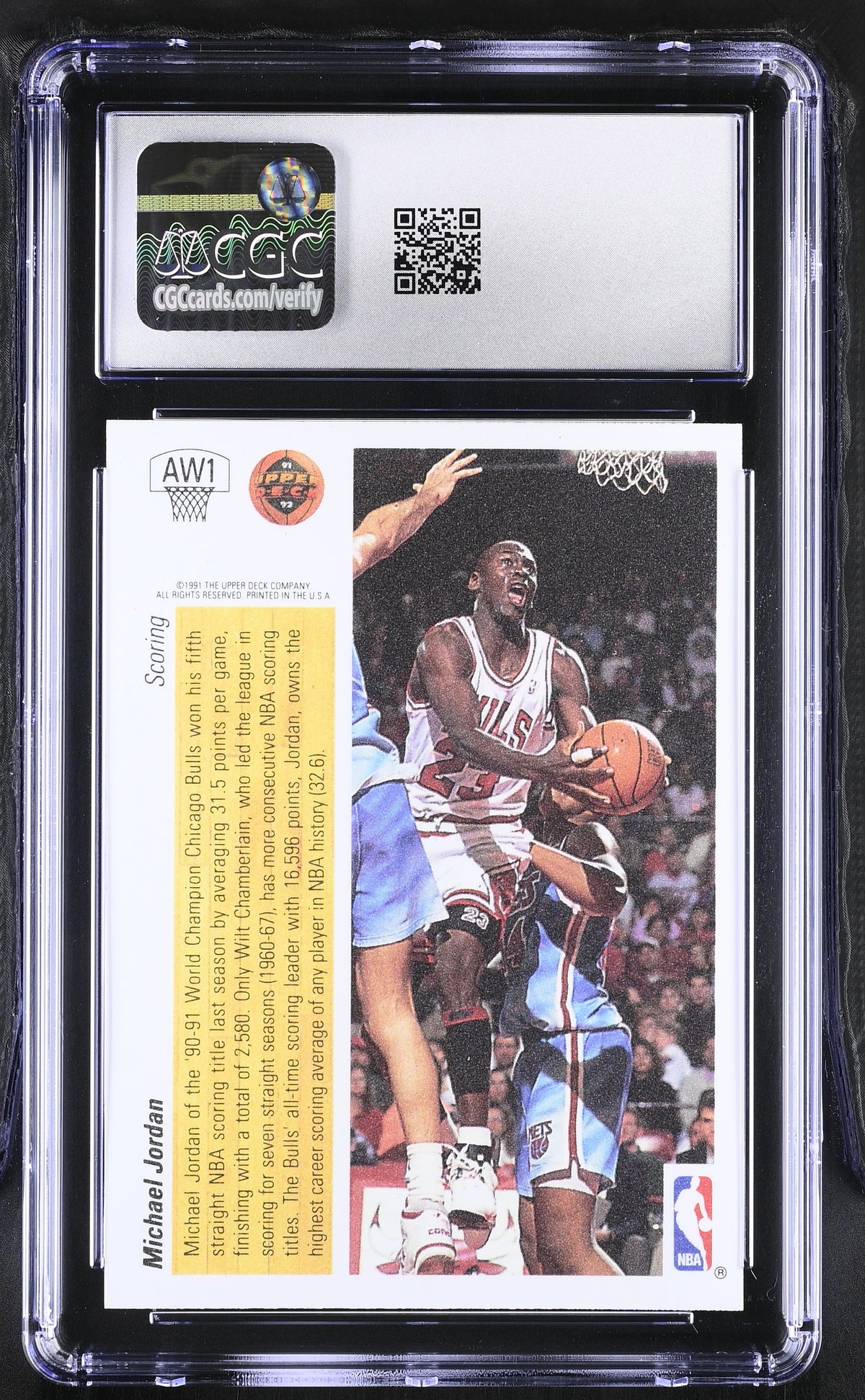 1991-92 Upper Deck Michael Jordan Scoring Award Winner Holograms #AW1 CGC 8.5