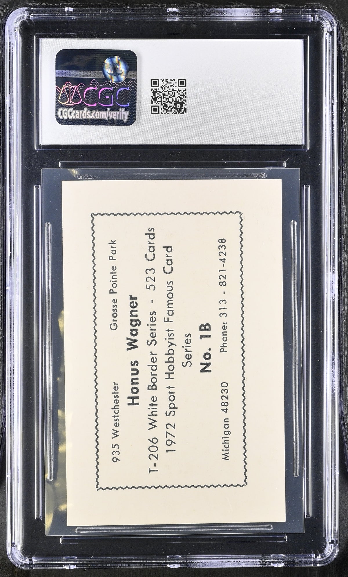 1972 Sport Hobbyist Famous Card Series Honus Wagner #1B CGC 6 Pittsburgh Pirates