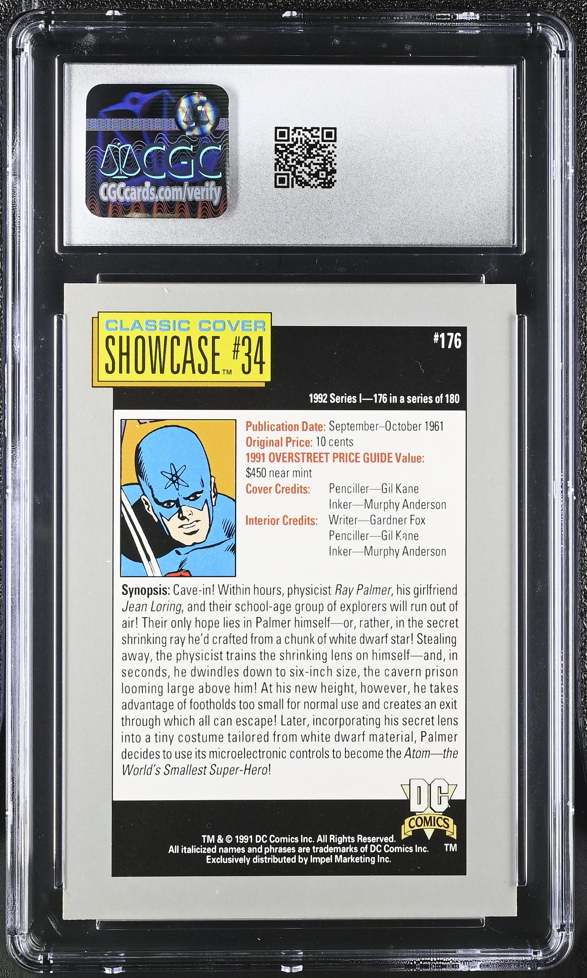 1992 Impel DC Cosmic Cards Showcase #34 The Atom #176 CGC 10