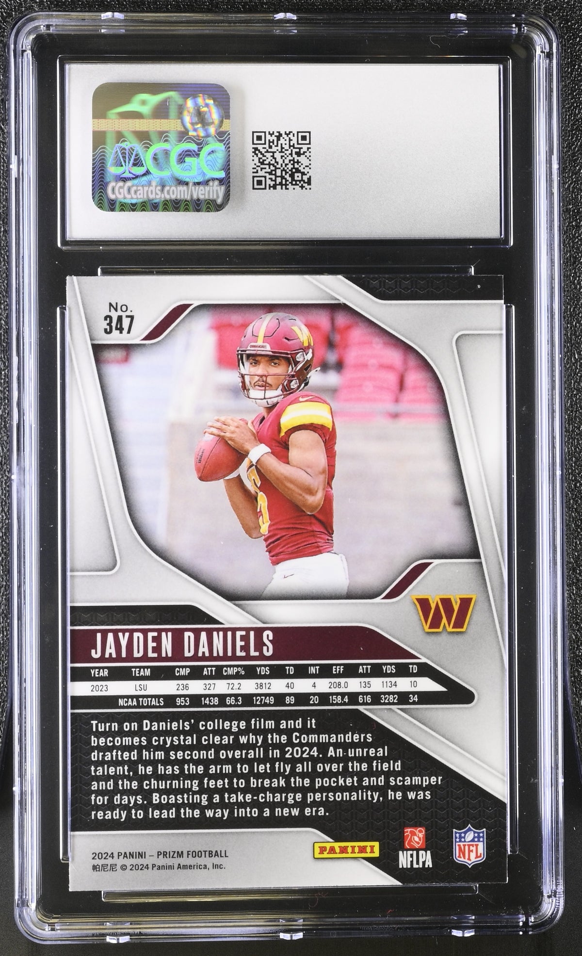 2024 Panini Prizm Jayden Daniels #347 CGC 9