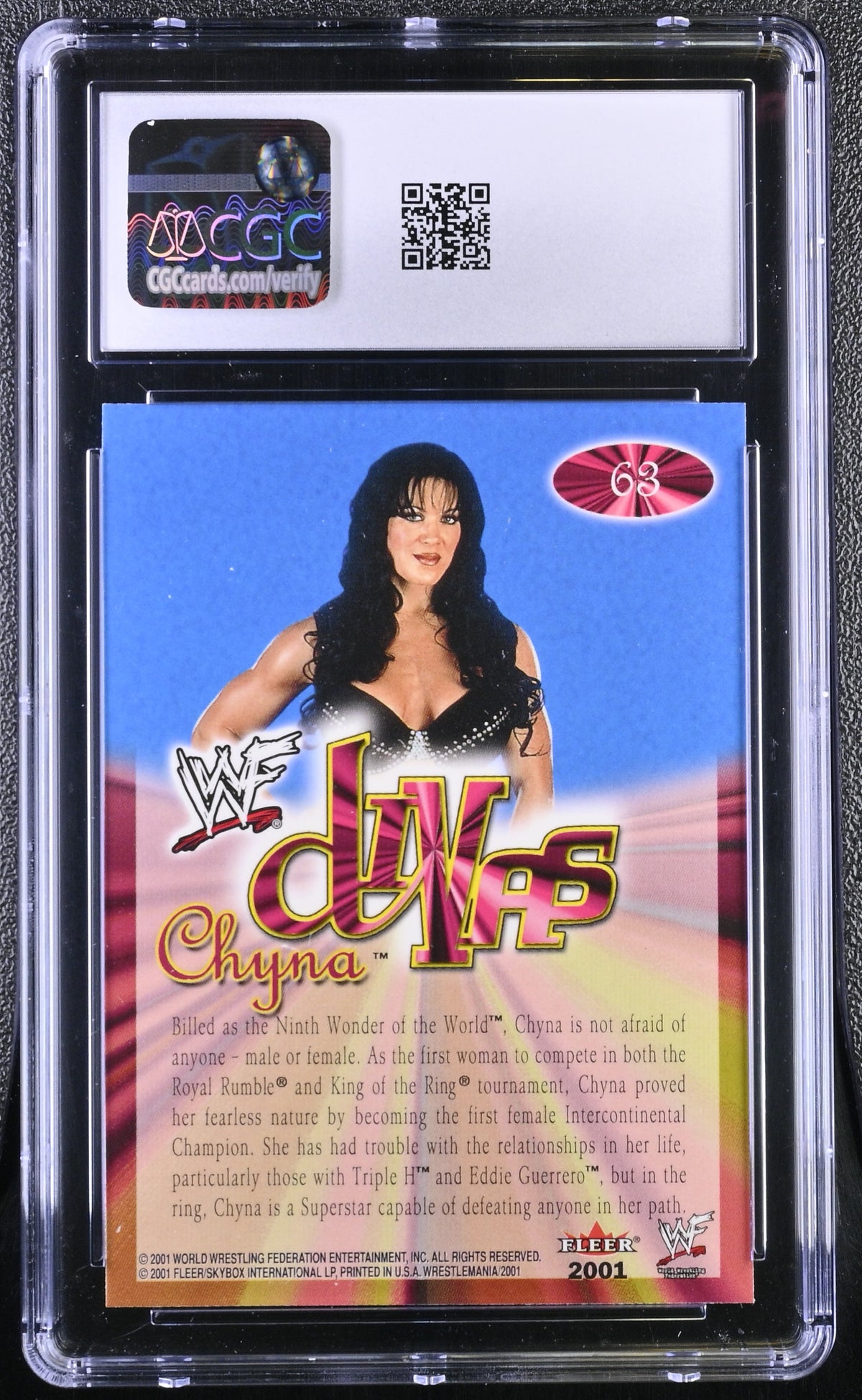 2001 Fleer WWF Wrestlemania Chyna #63 CGC 9.5