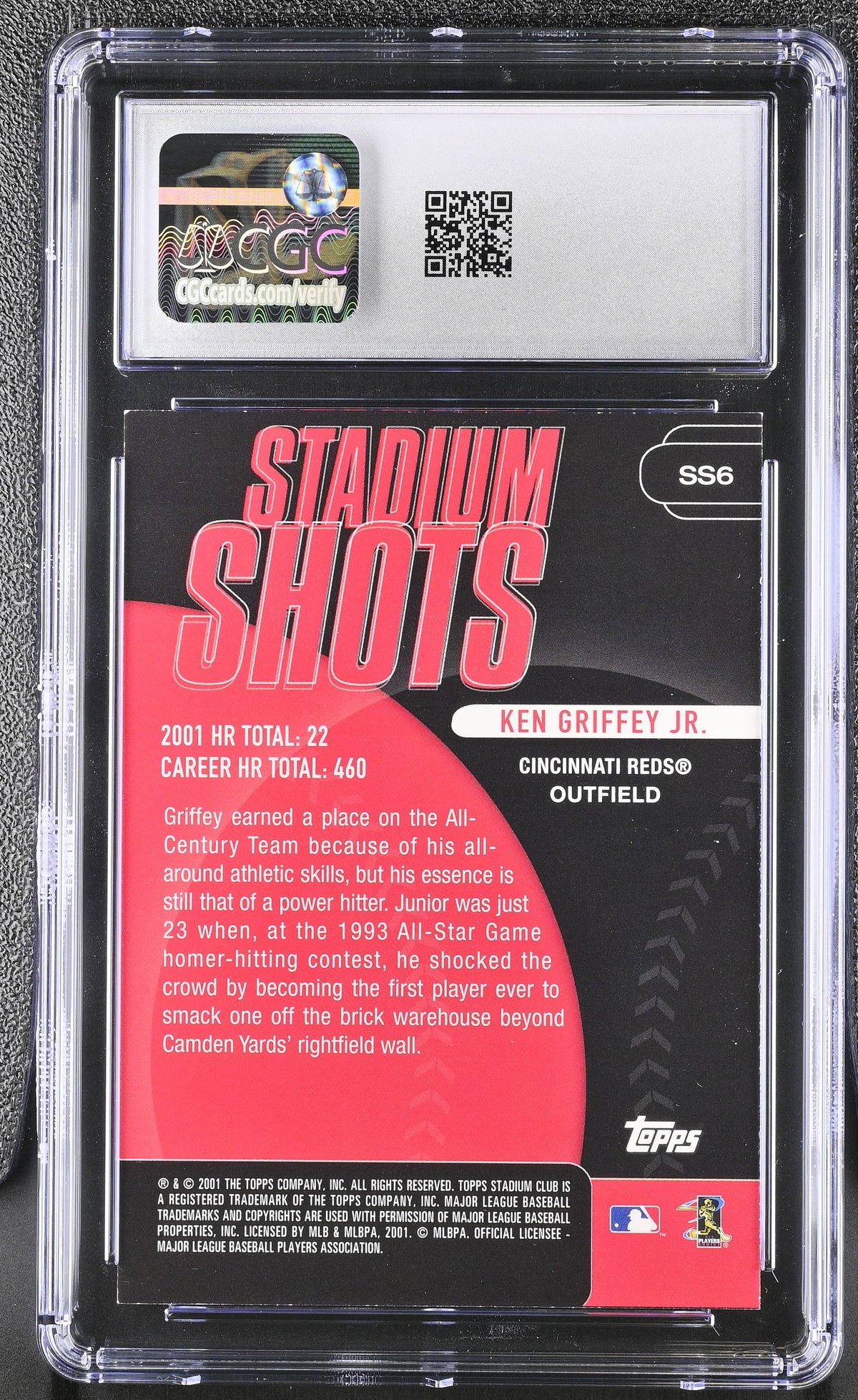 2002 Stadium Club Ken Griffey Jr. Stadium Shots #SS6 CGC 9