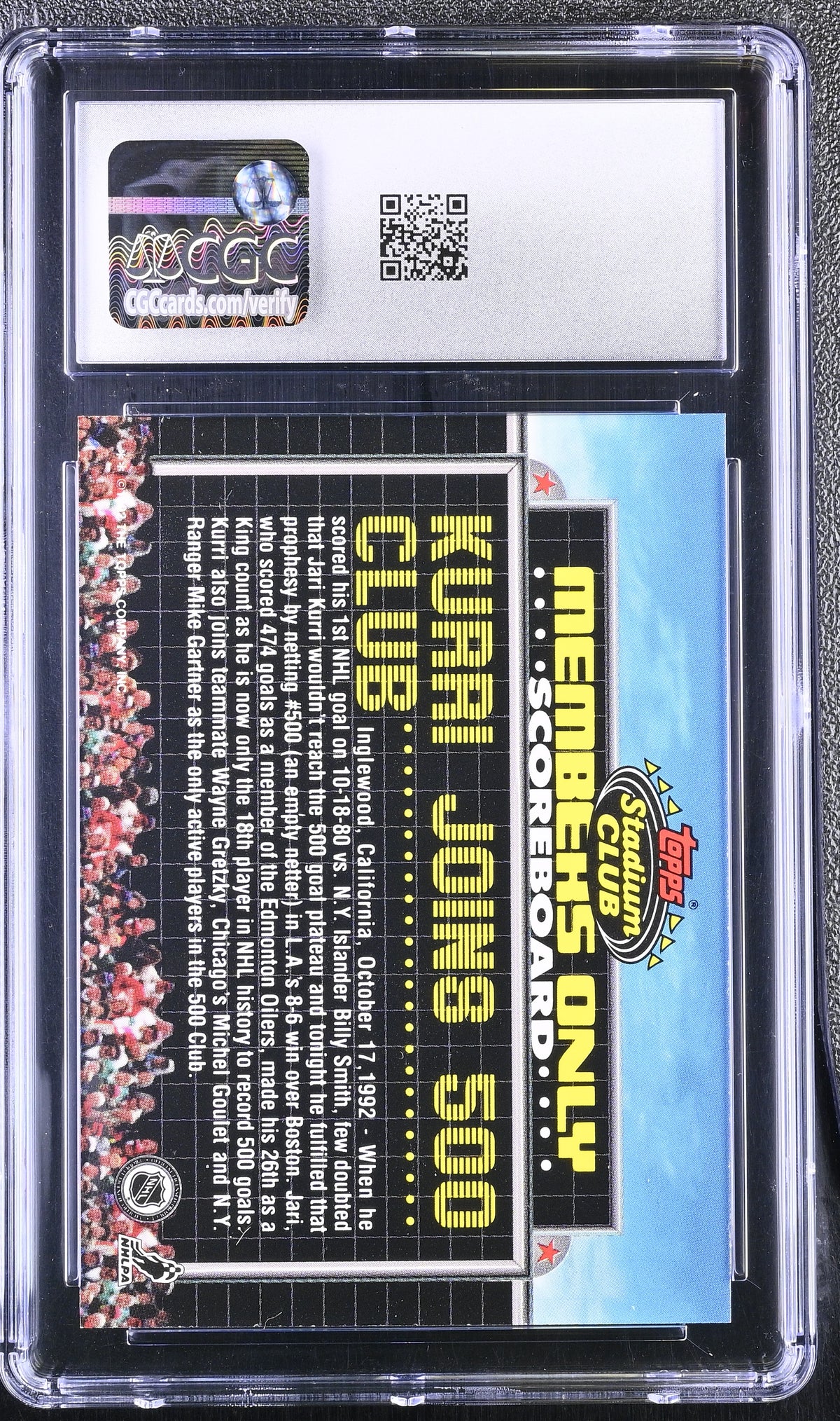 1992 Stadium Club Members Only CGC 9.5