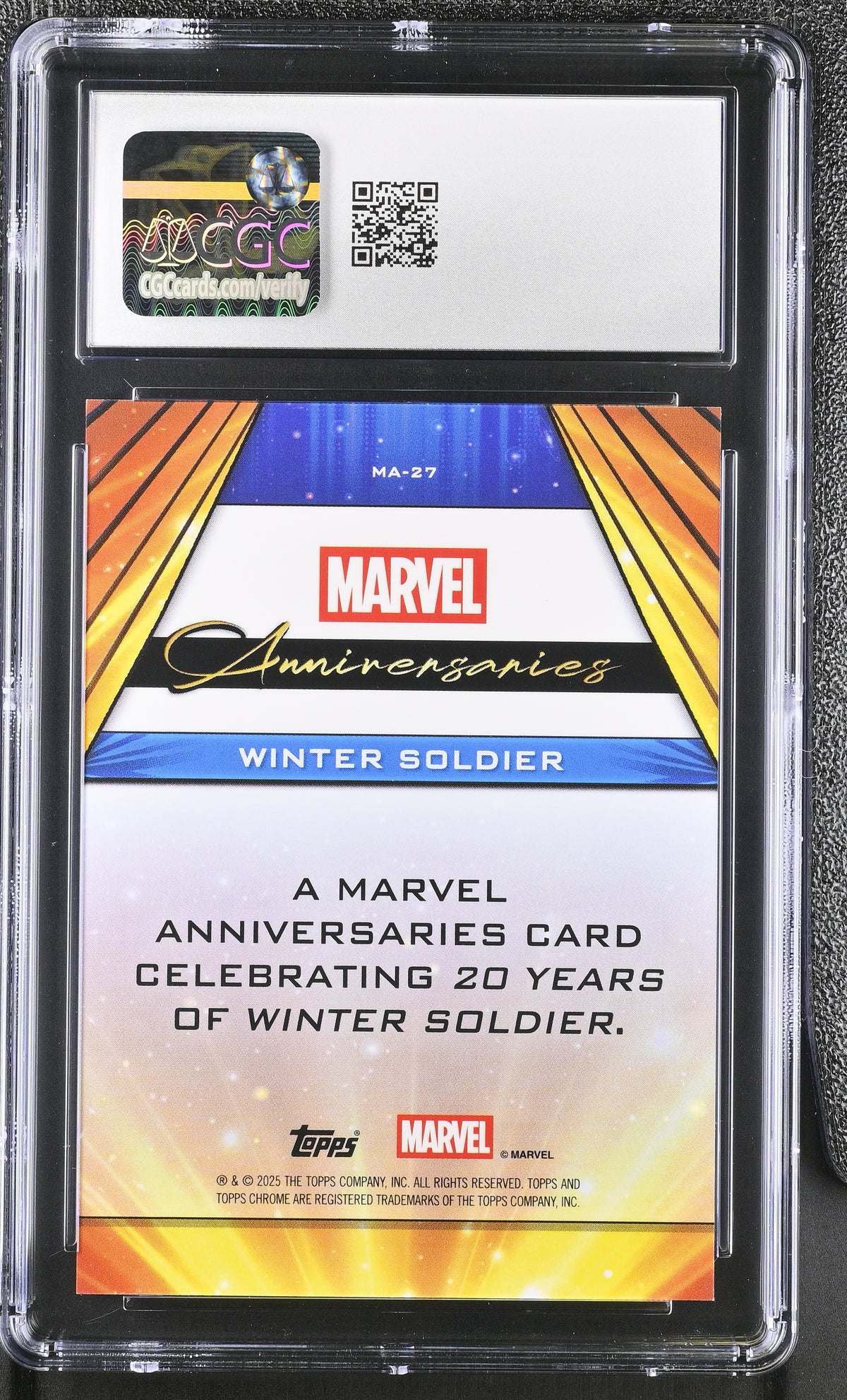 2025 Topps Marvel Chrome Winter Soldier #MA-27 Marvel Anniversaries CGC 10