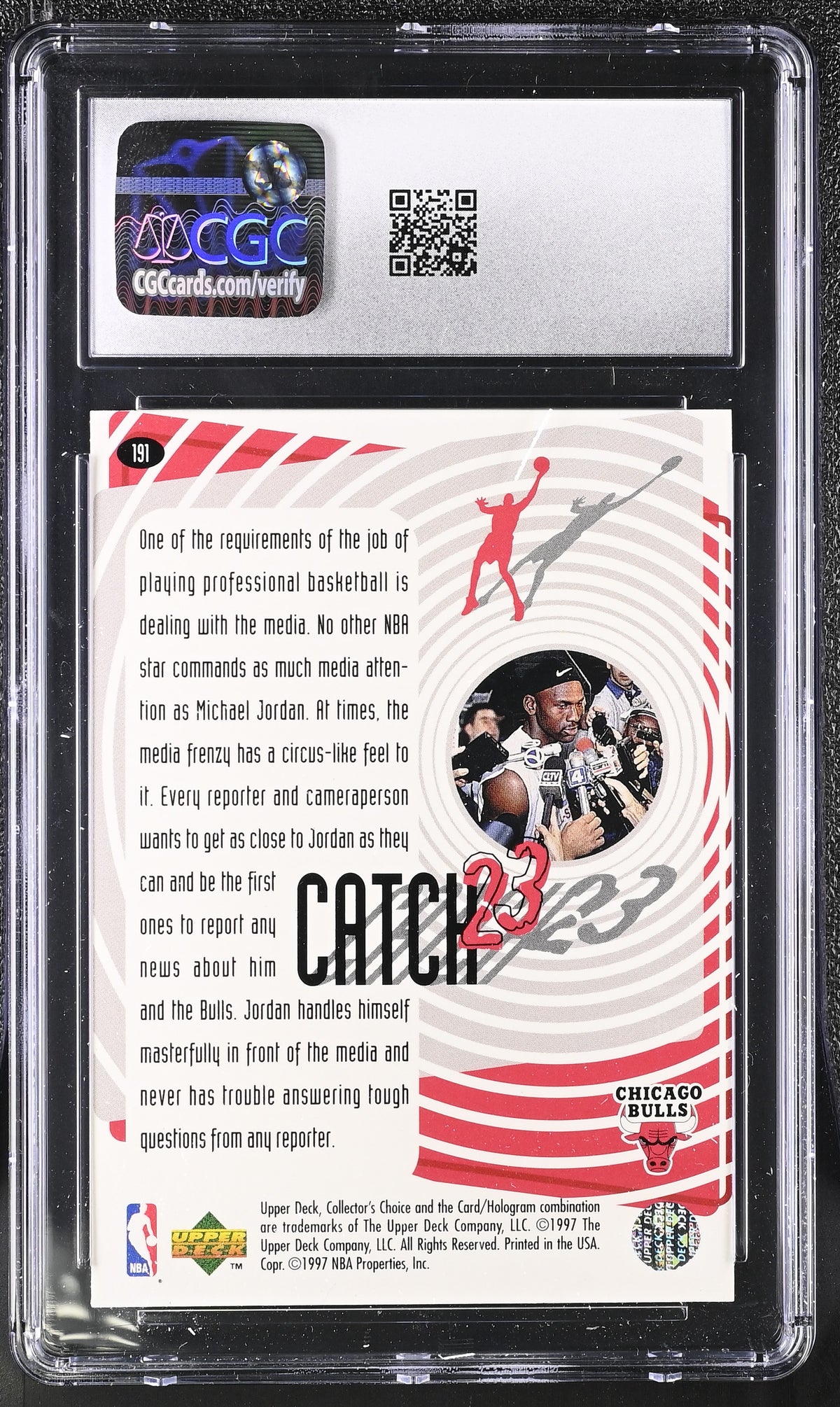 1997-98 Collector's Choice Michael Jordan #191 CGC 9.5 Chicago Bulls