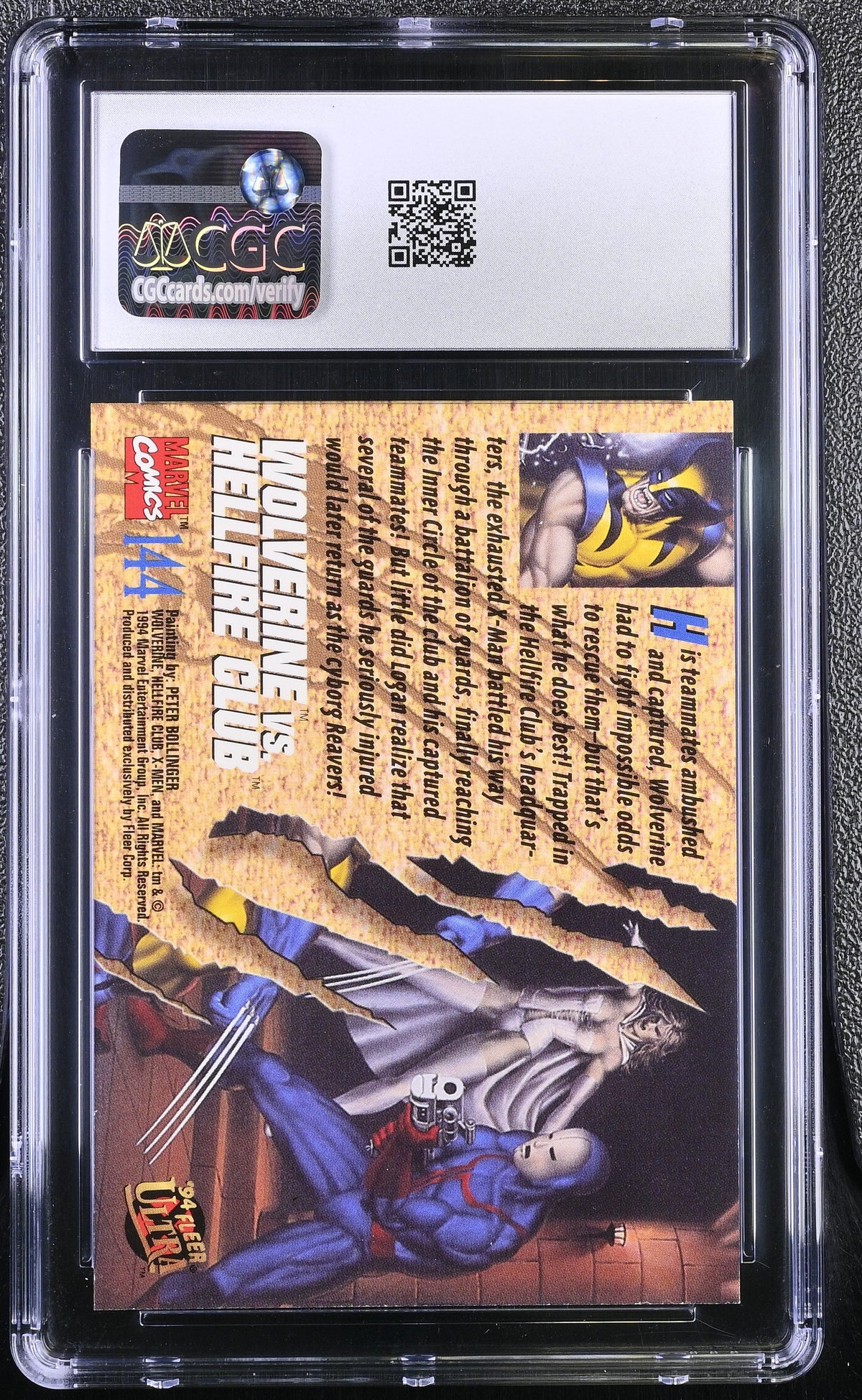 1994 Fleer Ultra X-Men Wolverine Vs. Hellfire Club #144 CGC 10