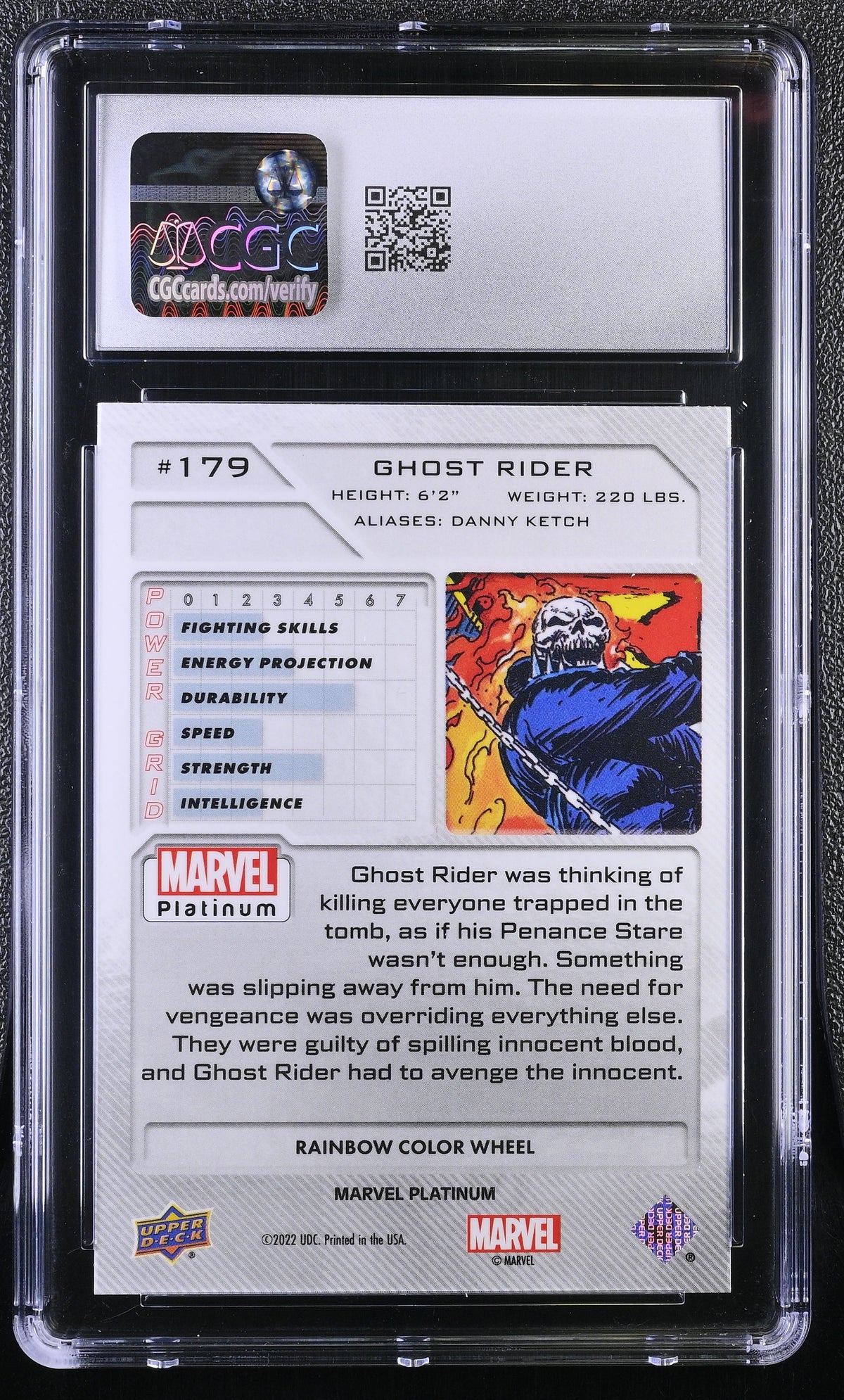 2024 Marvel Platinum Ghost Rider #179 Rainbow Color Wheel CGC 9.5