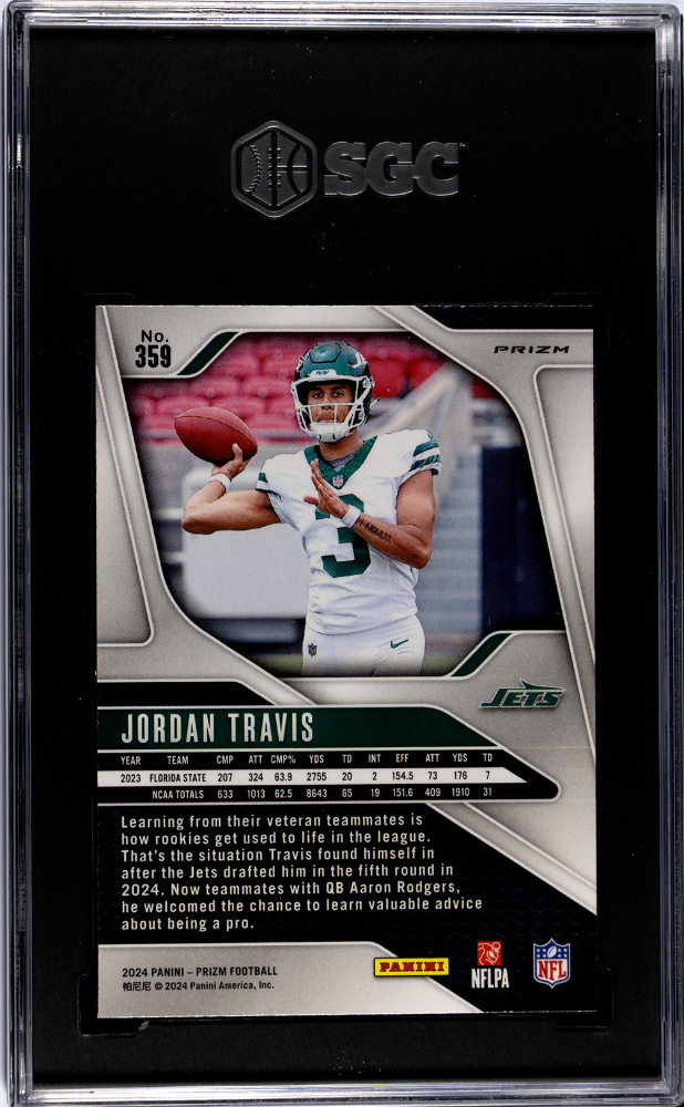 2024 Panini Prizm Jordan Travis Disco #359 SGC 9