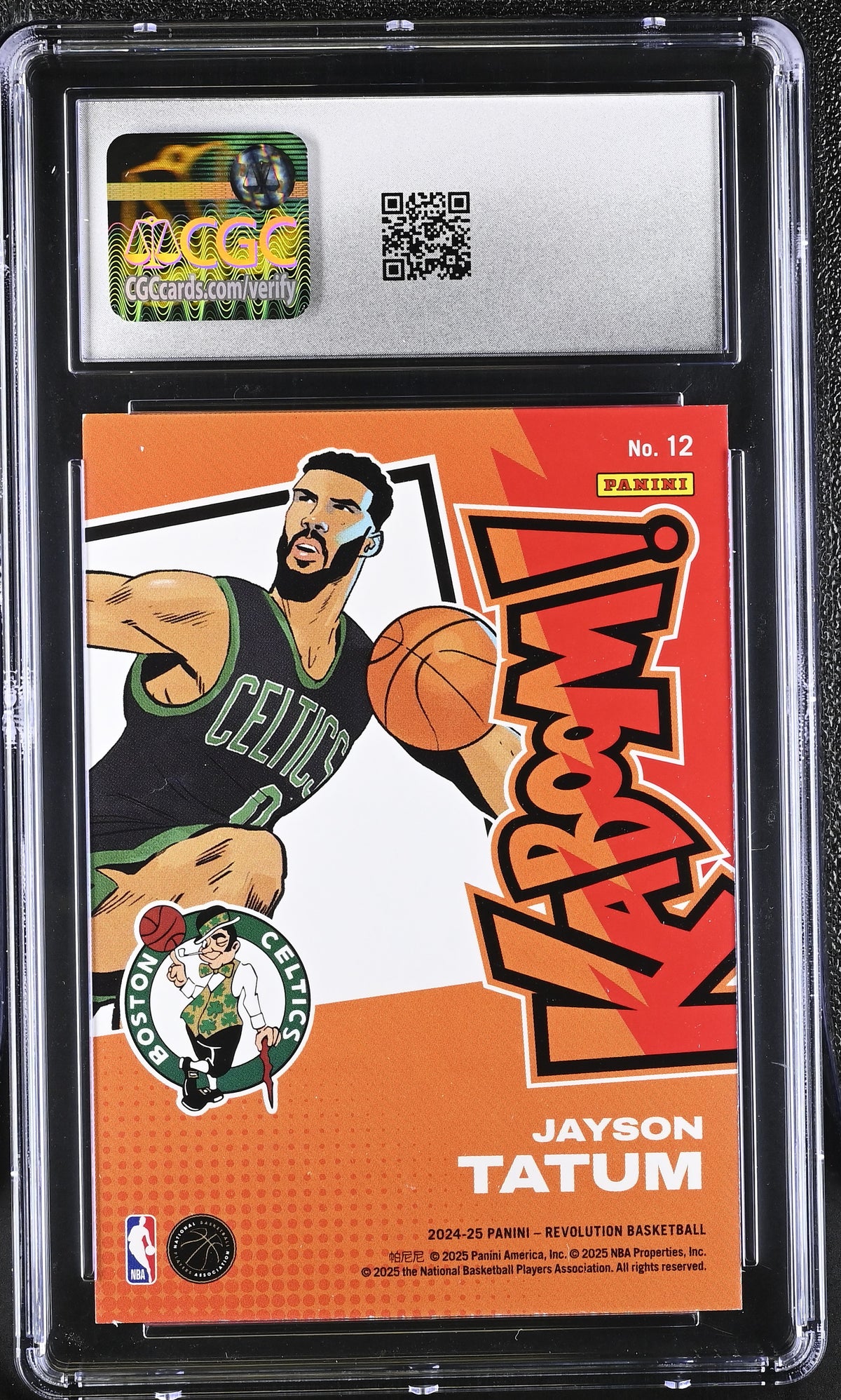2024-25 Panini Revolution Jayson Tatum Kaboom - Horizontal #12 CGC 9.5 Celtics