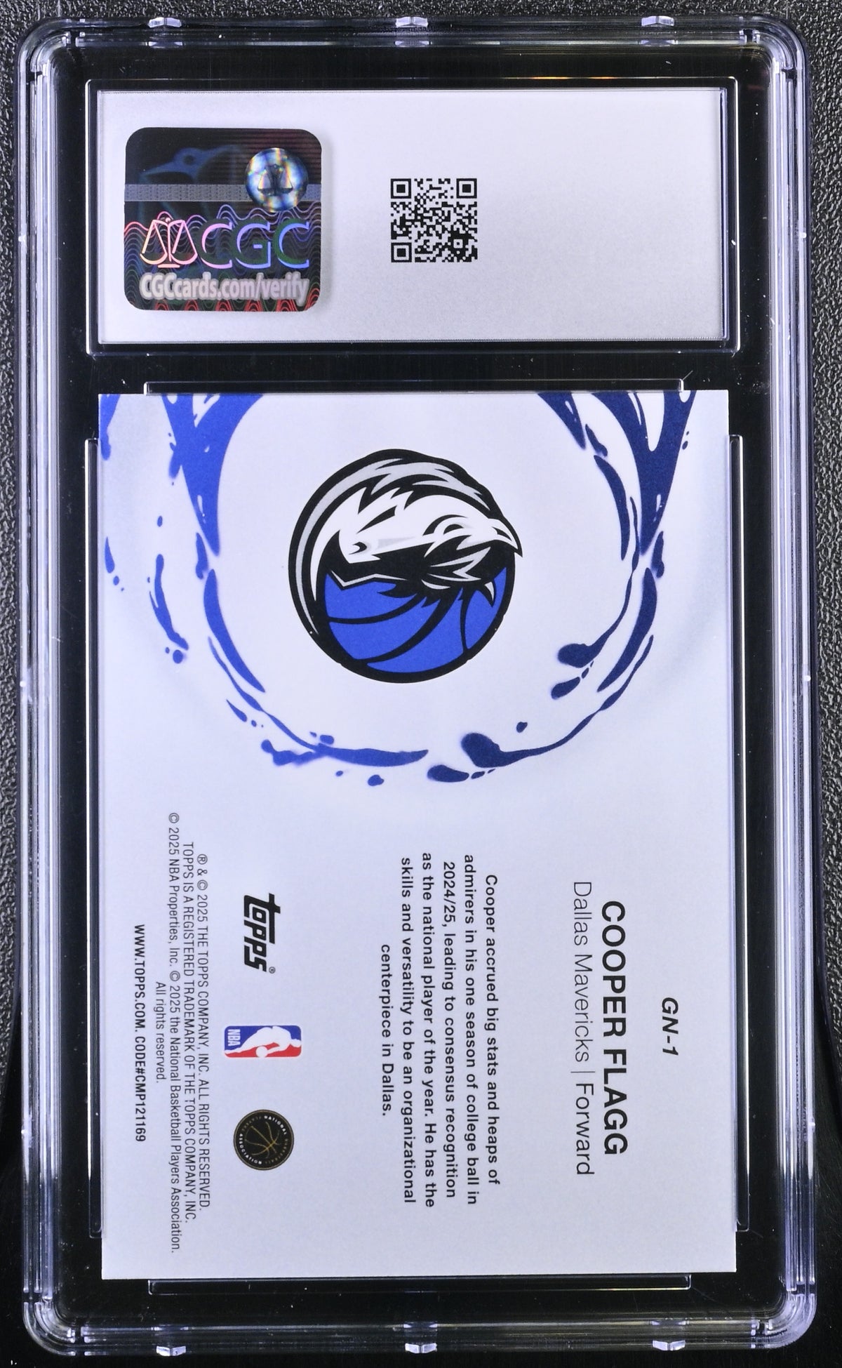 2025-26 Topps Cooper Flagg Rookie Generation Now #GN-1 CGC 9.5 Dallas Mavericks