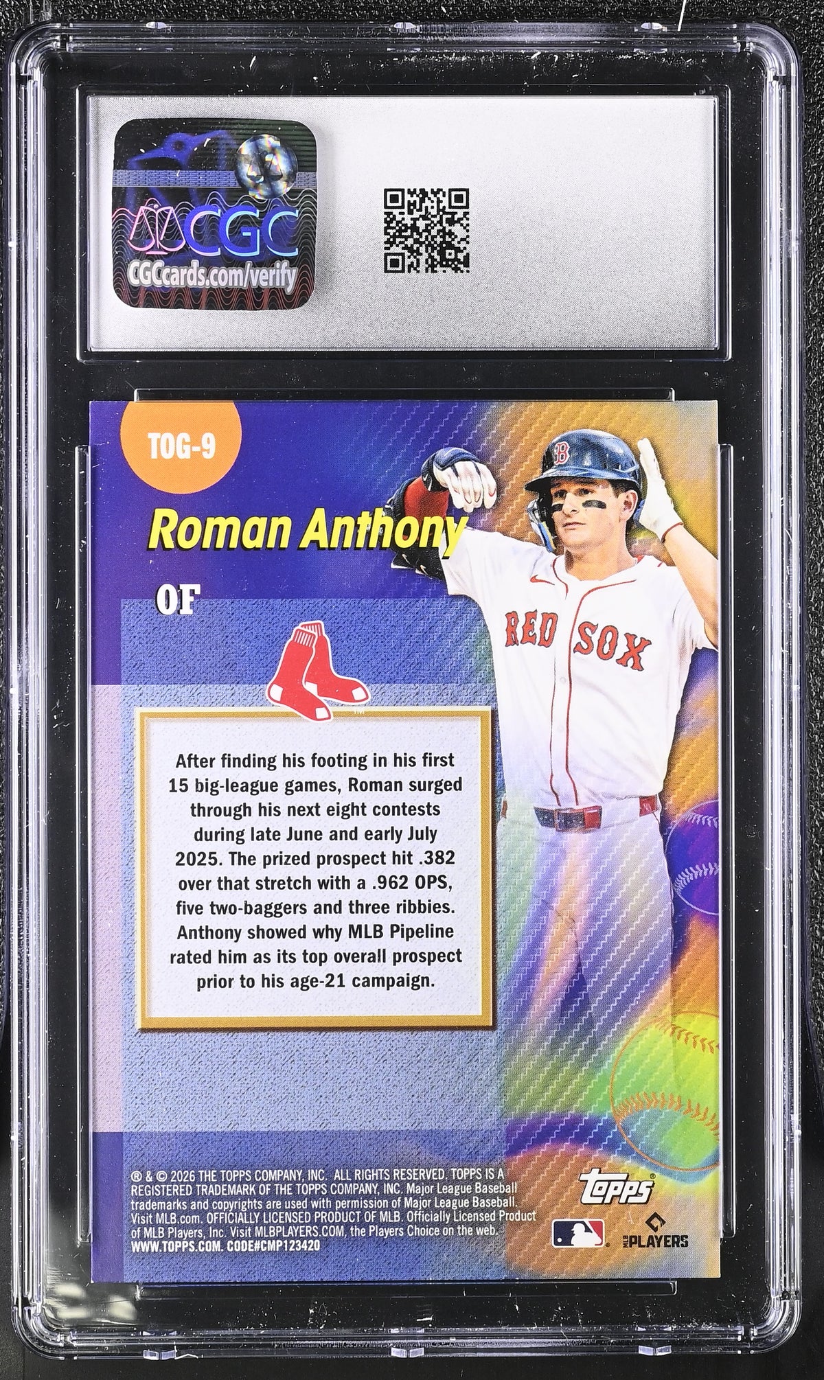 2026 Topps Roman Anthony Rookie Titans of the Game #TOG-9 CGC 9.5 Boston Red Sox