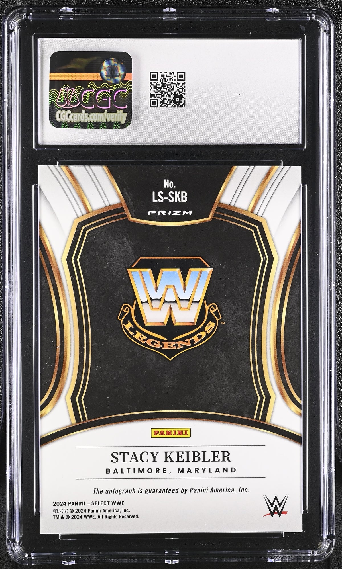 2024 Panini Prizm WWE Stacy Keibler Legendary Signatures #LS-SKB CGC 10