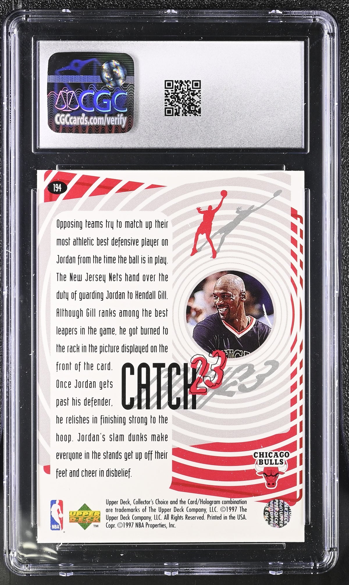 1997-98 Collector's Choice Michael Jordan #194 CGC 9.5 Chicago Bulls