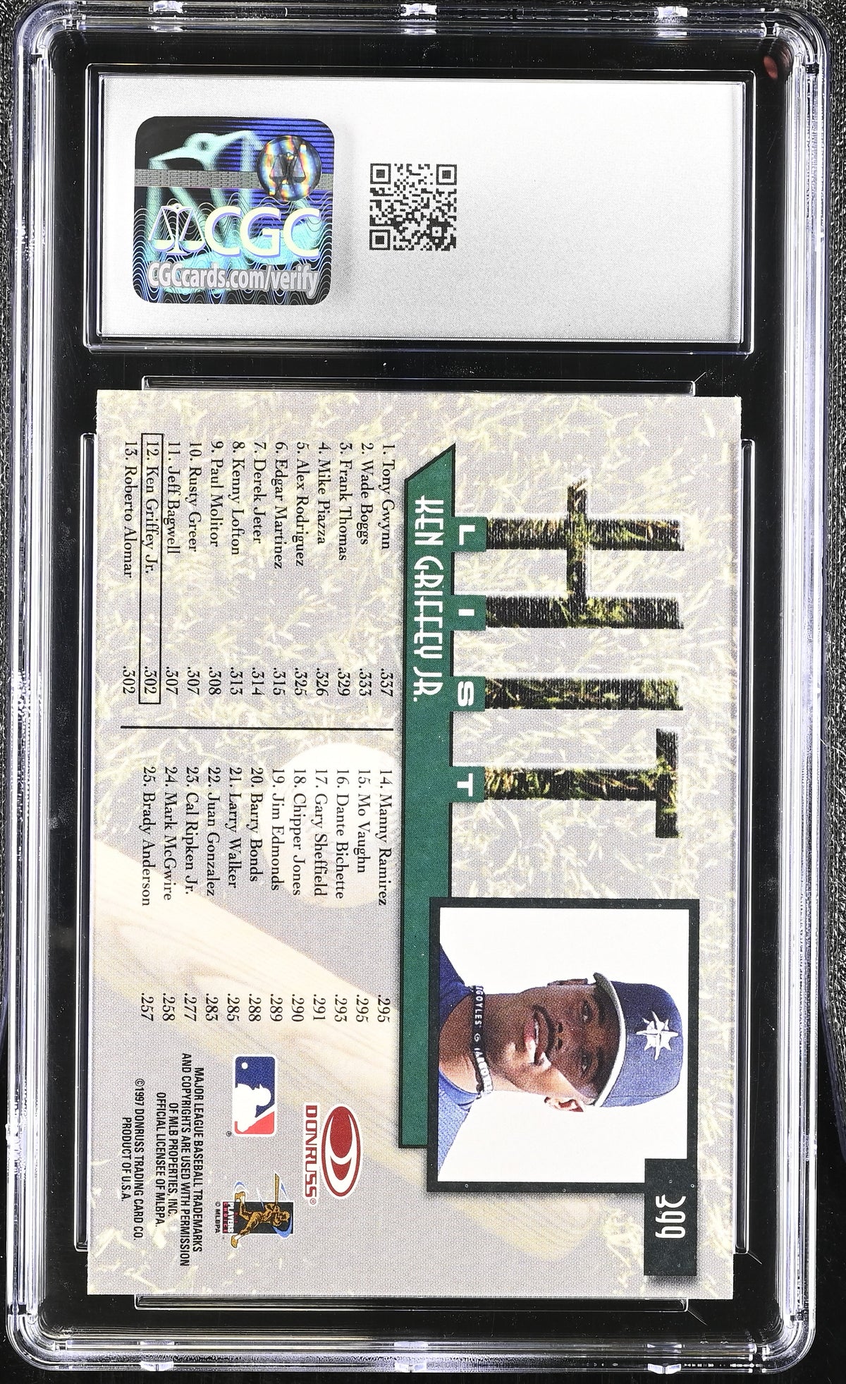 1997 Donruss Ken Griffey Jr. #399 CGC 9 Seattle Mariners