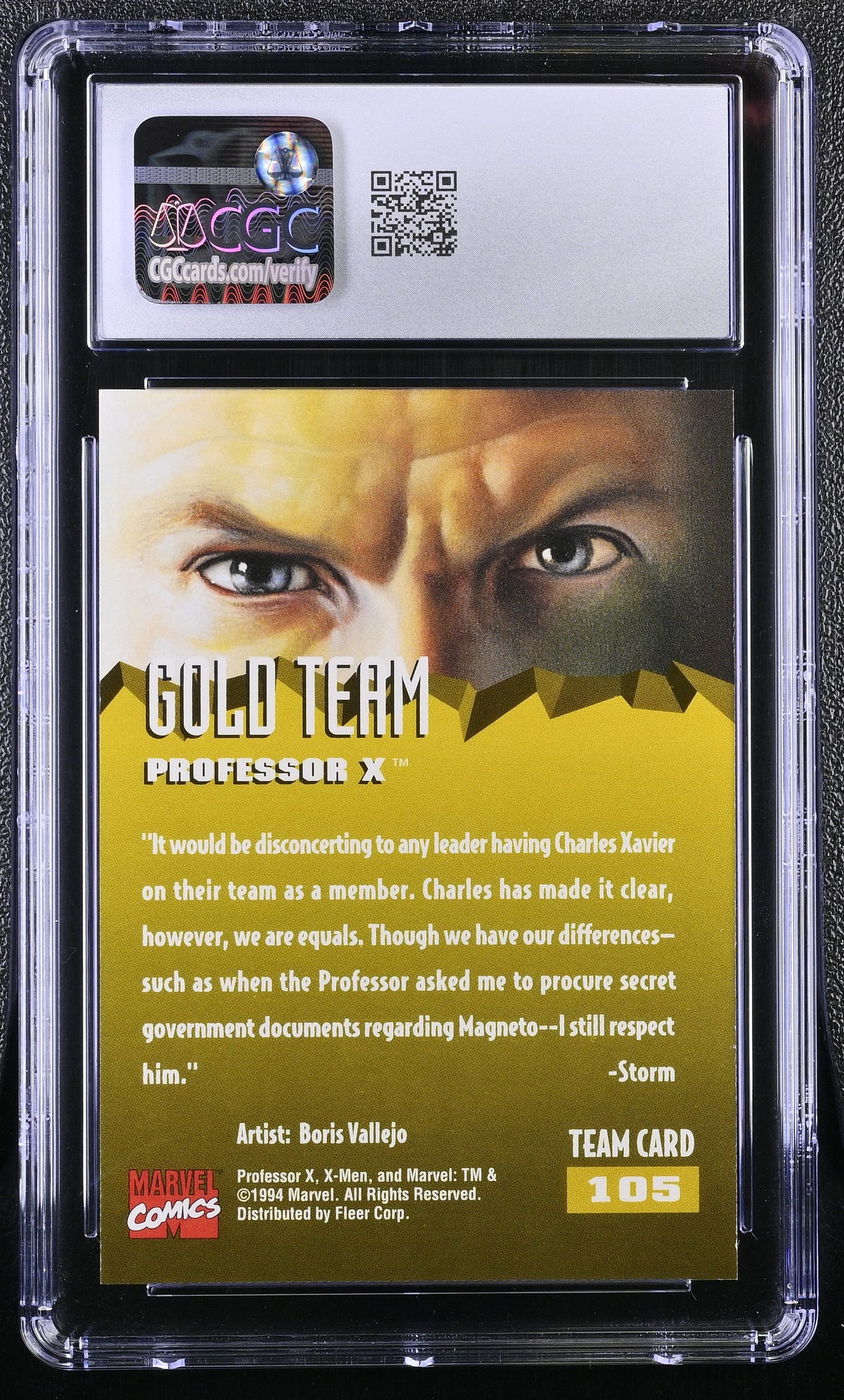 1994 Fleer Ultra X-Men '95 Professor X #105 CGC 9.5