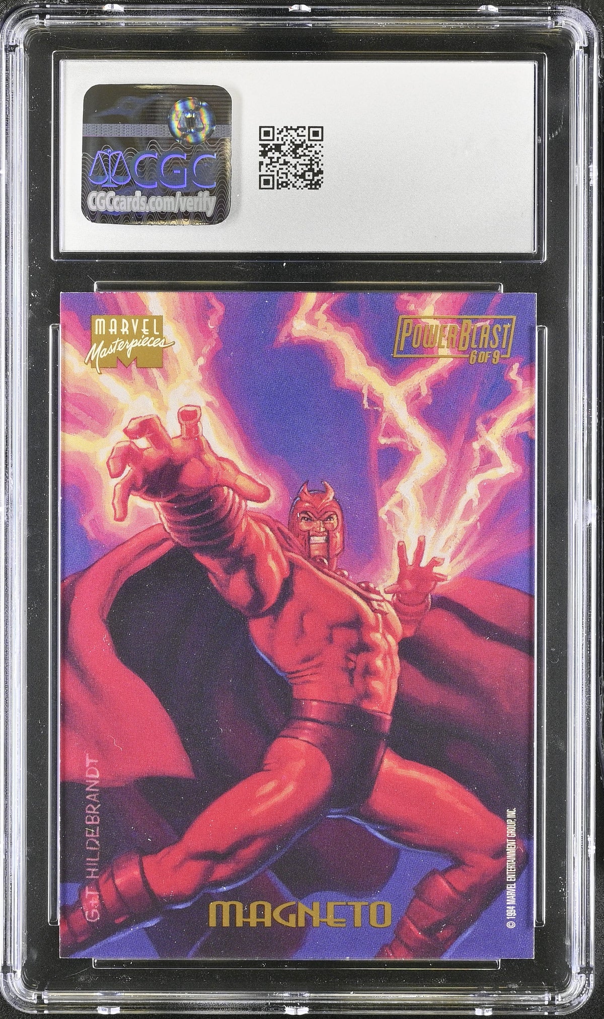 1994 Fleer Marvel Masterpieces Magneto #6 of 9 Power Blast CGC 9