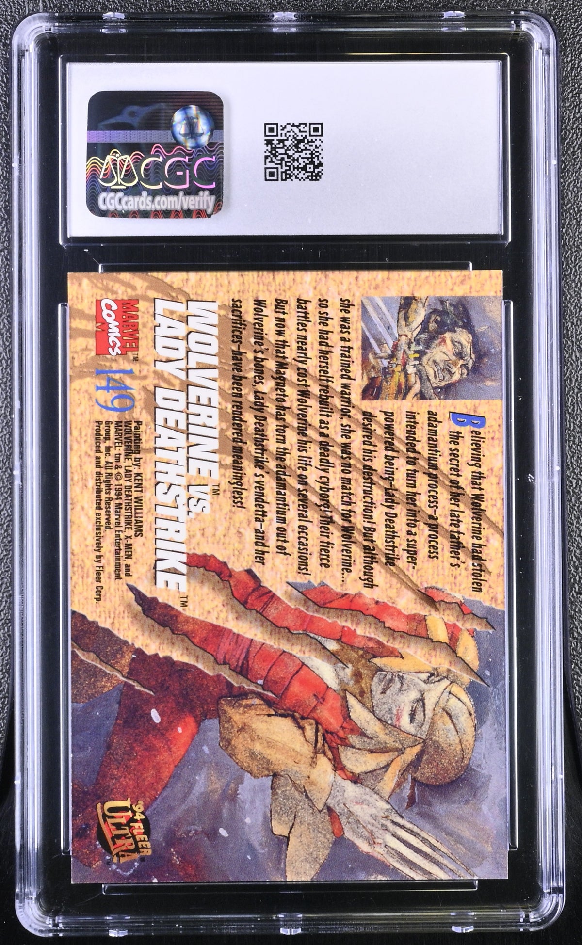 1994 Fleer Ultra X-Men Wolverine Vs. Lady Deathstrike #149 CGC 9.5