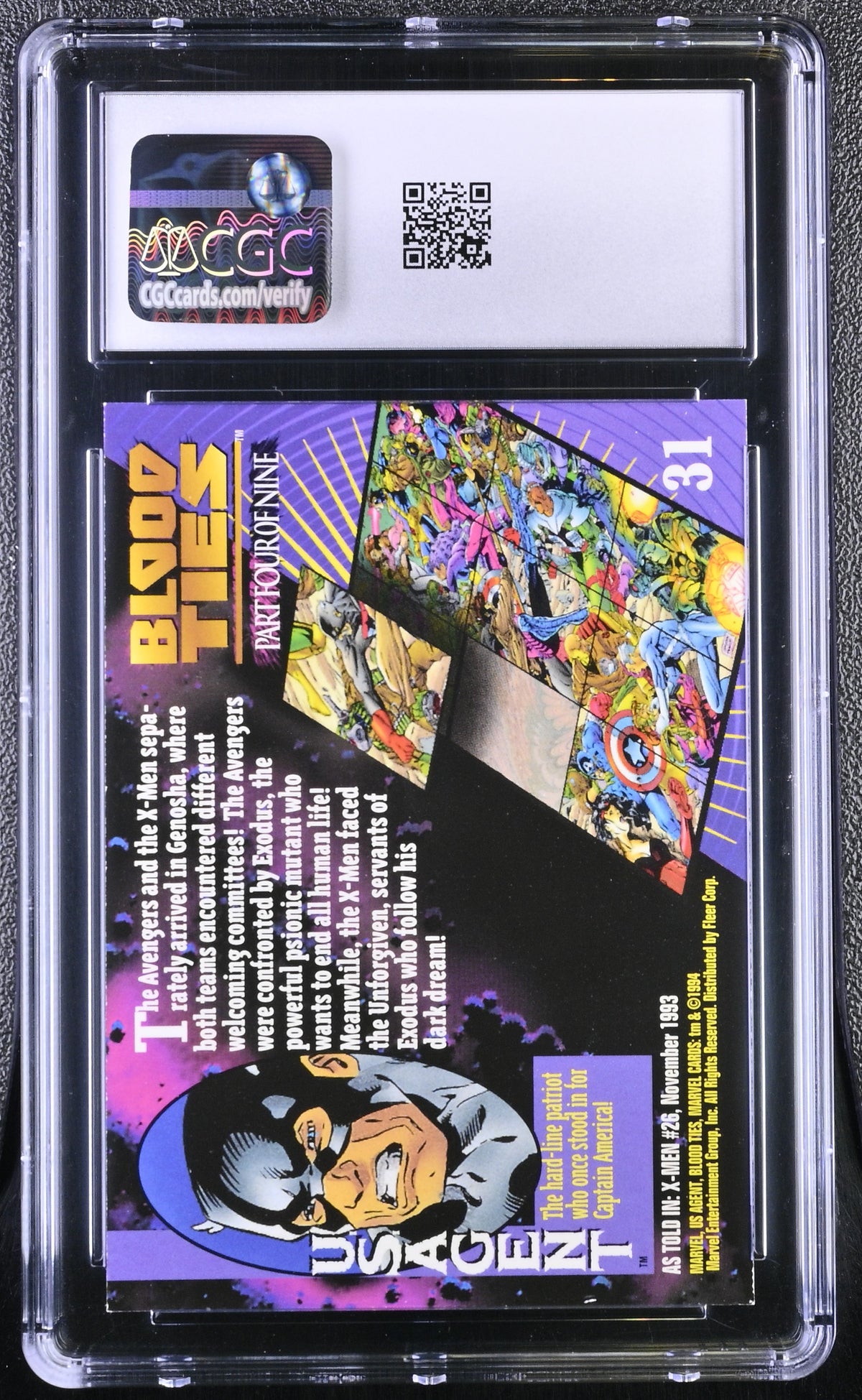 1994 Fleer Marvel Universe Series V U.S. Agent #31 CGC 9.5